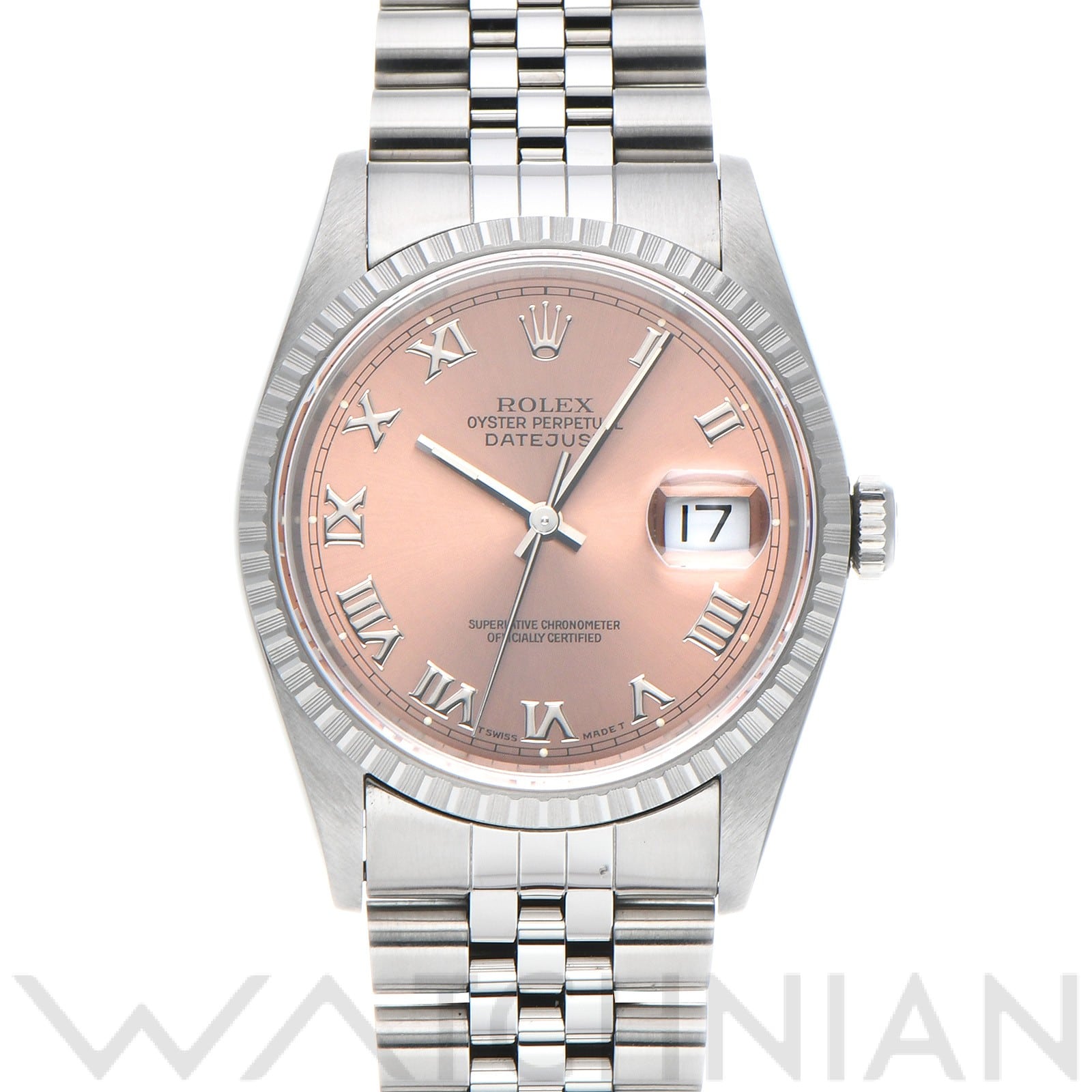 ロレックス デイトジャスト 16220 ピンク メンズ 時計 【中古】【wristwatch】