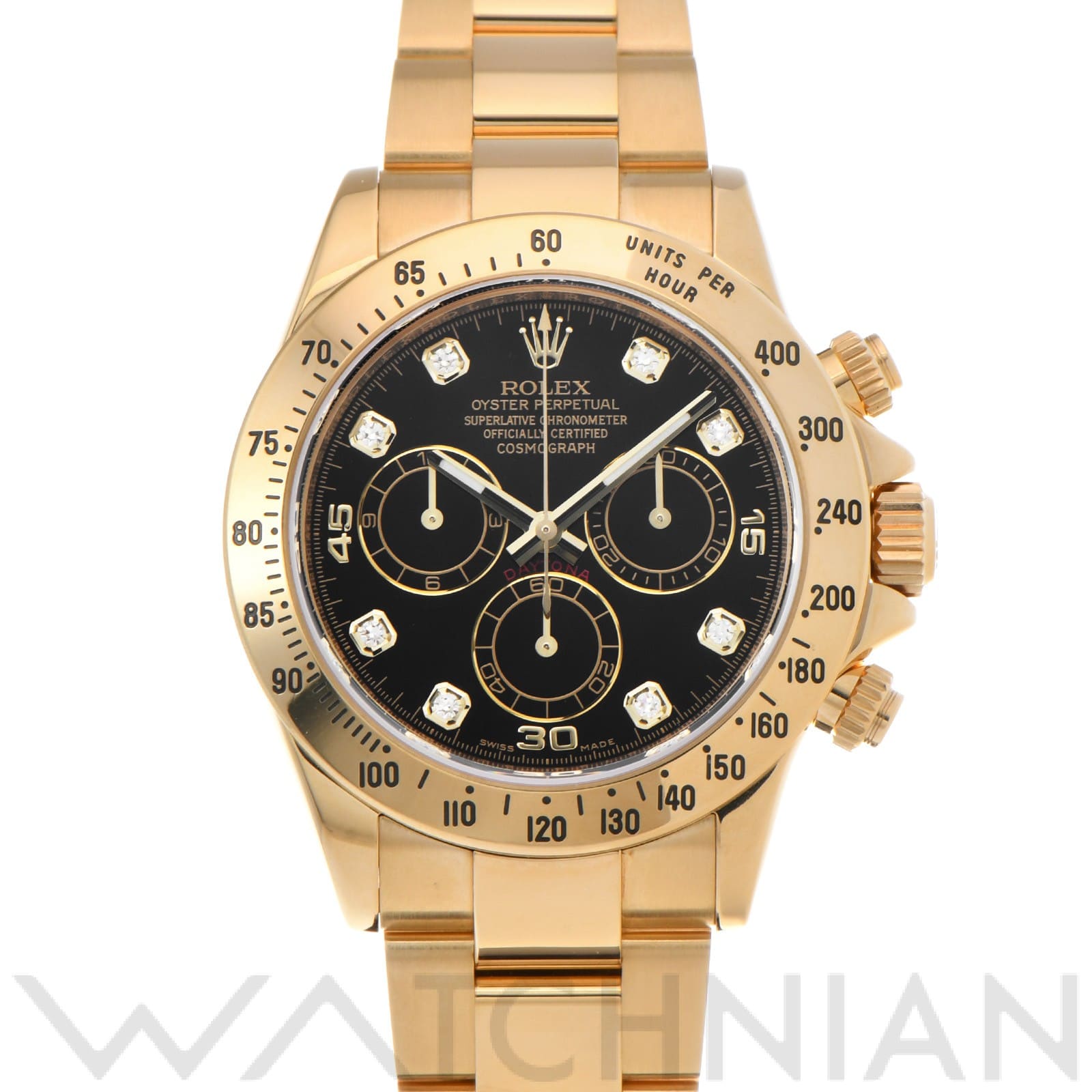 ロレックス コスモグラフ デイトナ 116528G ブラック/ダイヤモンド メンズ 時計 【中古】【wristwatch】