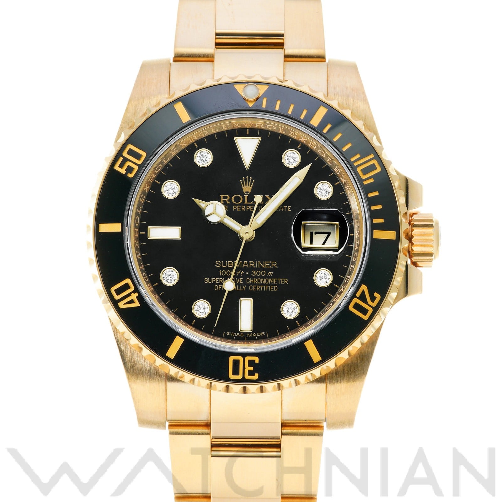 ロレックス / ROLEX サブマリーナ デイト 116618GLN ブラック/ダイヤモンド メンズ 時計 【中古】【wristwatch】