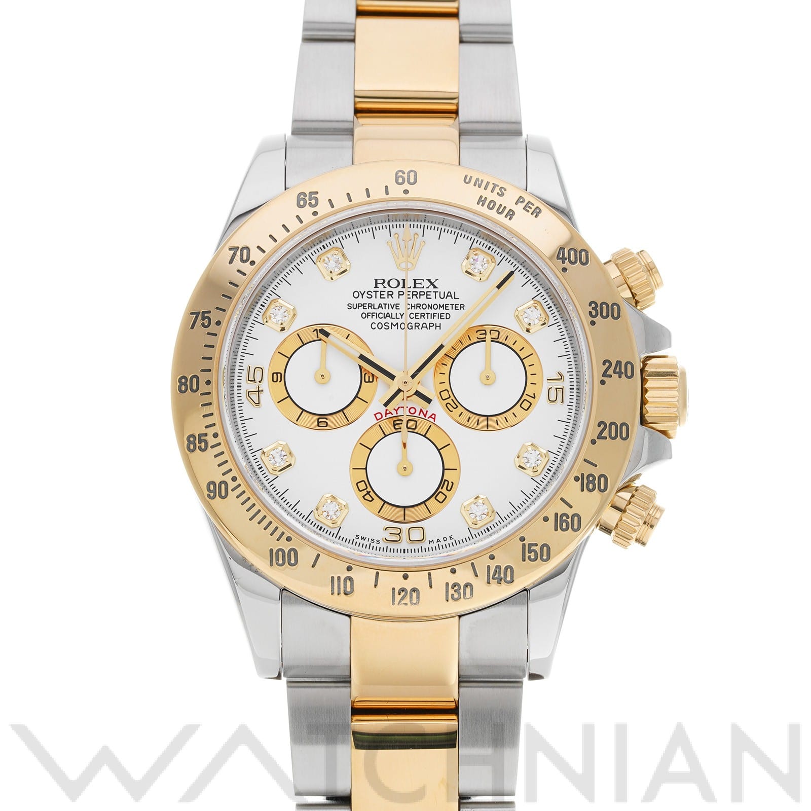 ロレックス コスモグラフ デイトナ 116523G ホワイト/ダイヤモンド メンズ 時計 【中古】【wristwatch】