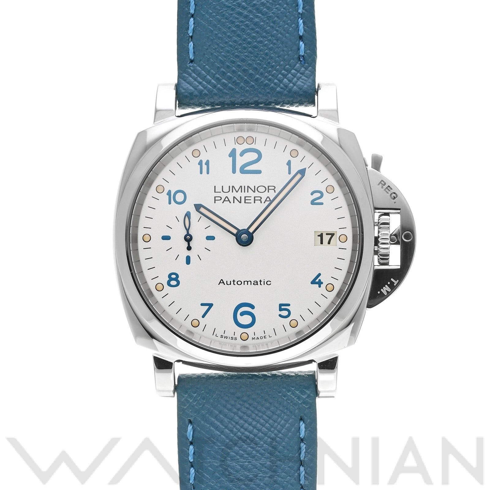 ルミノール ドゥエ 3デイズ アッチャイオ PAM00903 U番(2018年製造) アイボリー パネライ OFFICINE PANERAI メンズ 【中古】