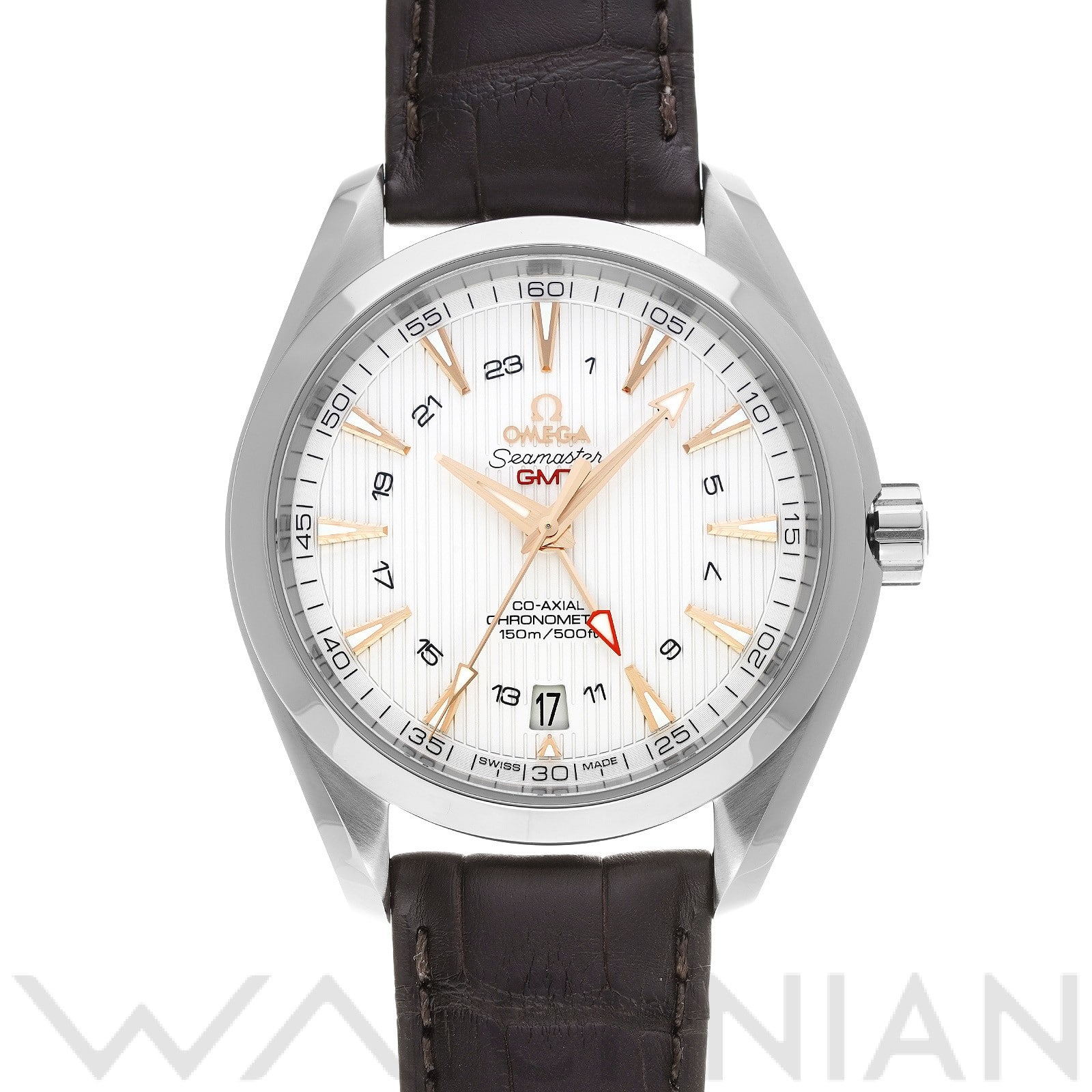 シーマスター アクアテラ コーアクシャル GMT 231.13.43.22.02.004 シルバー オメガ OMEGA メンズ 【中古】