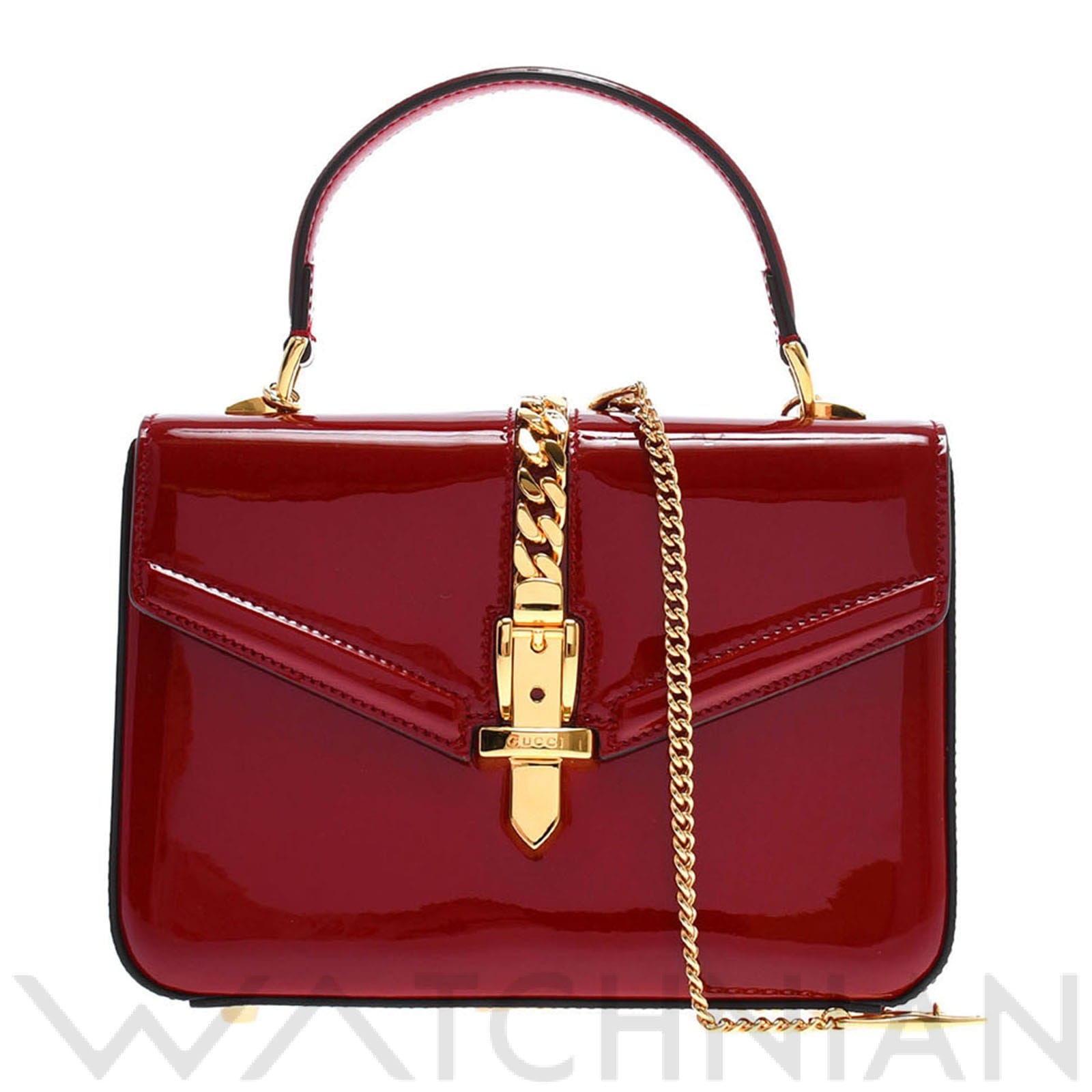 グッチ / GUCCI シルヴィ1969 2WAY レッド/ゴールド金具 589479 パテント レディース バッグ 【未使用】【bag】: ブランド バッグ｜WATCHNIAN(ウォッチニアン)公式通販/旧一風騎士