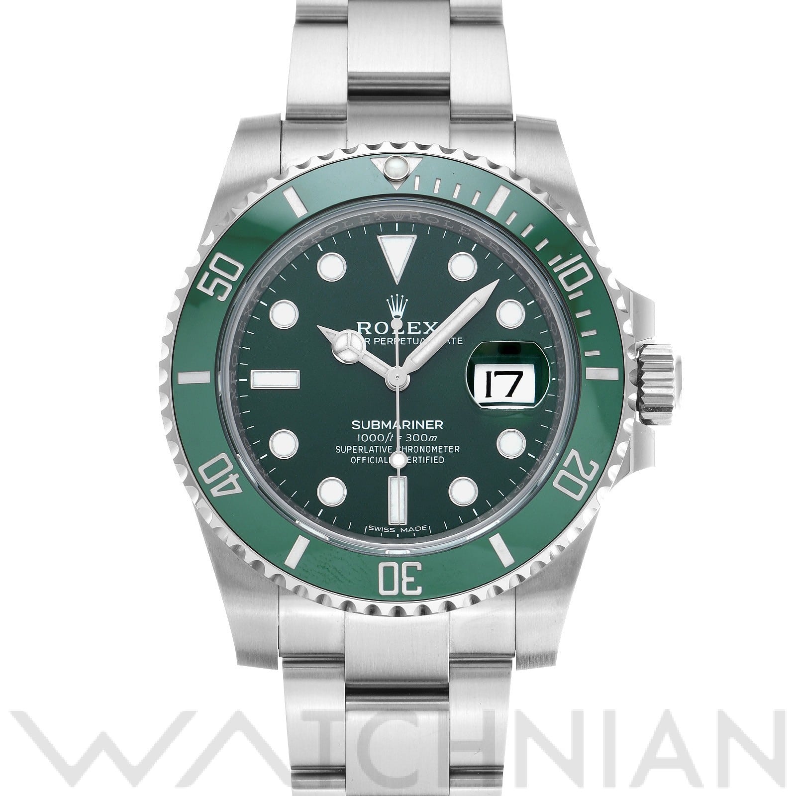 ロレックス サブマリーナ デイト 116610LV グリーン メンズ 時計 【中古】【wristwatch】