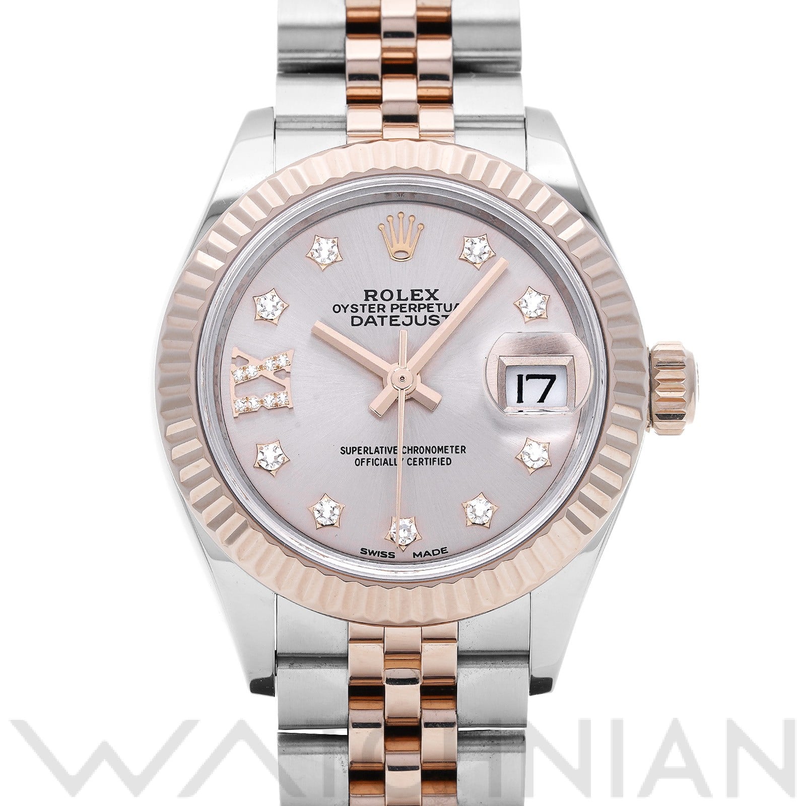 デイトジャスト レディ 28 279171G ランダムシリアル ピンク/スターダイヤモンド ロレックス ROLEX レディース 【中古】