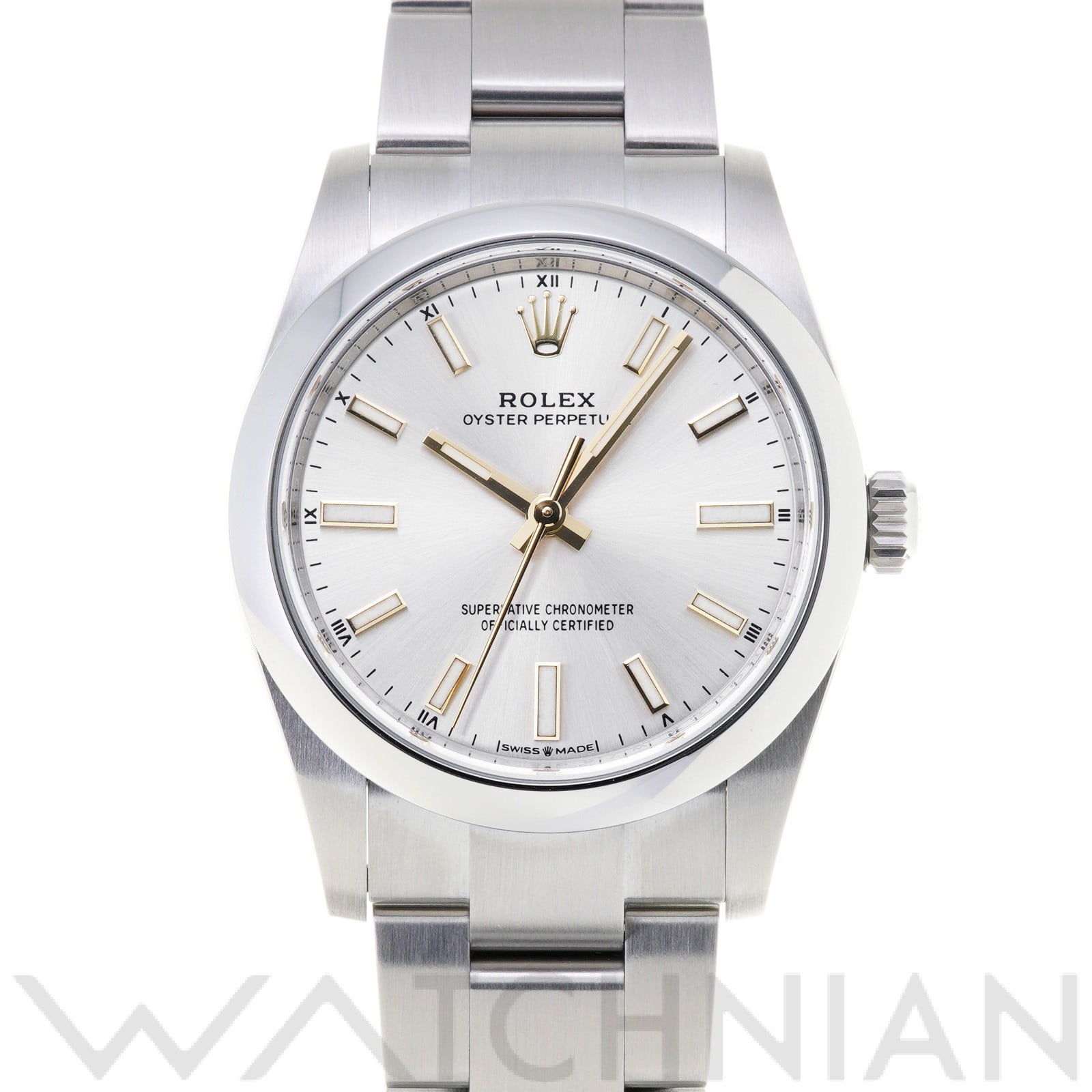 ロレックス オイスターパーペチュアル 34 124200 シルバー ユニセックス 時計 【中古】【wristwatch】