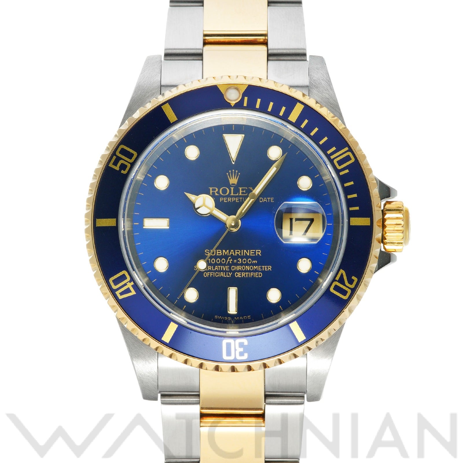 サブマリーナ デイト 16613 F番(2004年頃製造) ブルー ロレックス ROLEX メンズ 【中古】