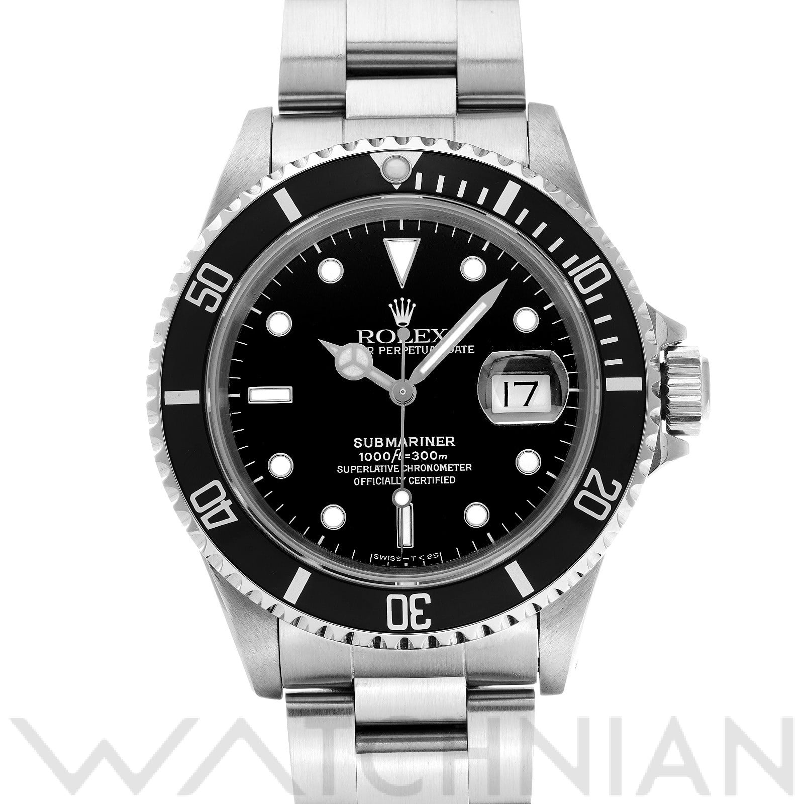 サブマリーナ デイト 16610 E番(1991年頃製造) ブラック ロレックス ROLEX メンズ 【中古】