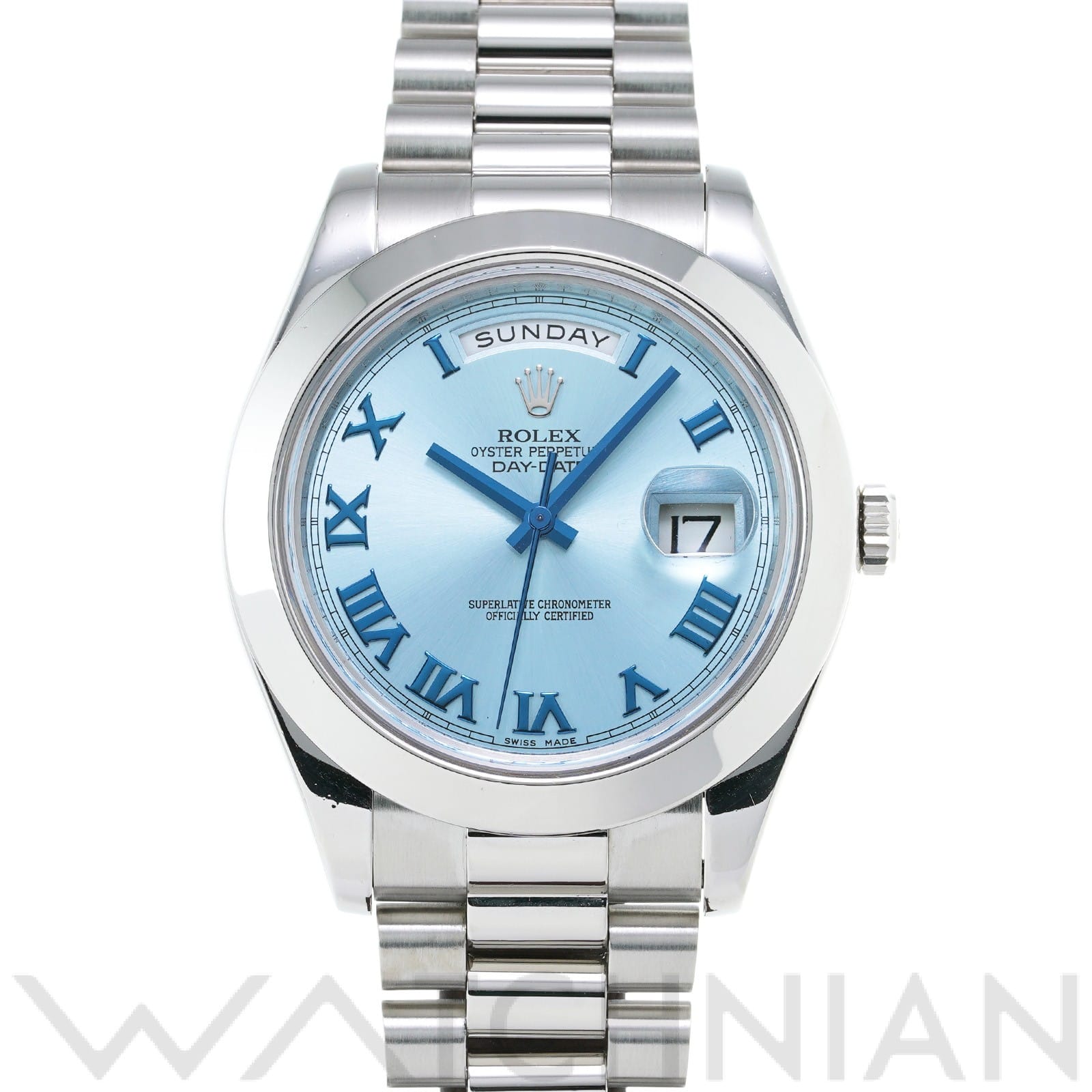 ロレックス デイデイト II 218206 アイスブルー メンズ 時計 【中古】【wristwatch】