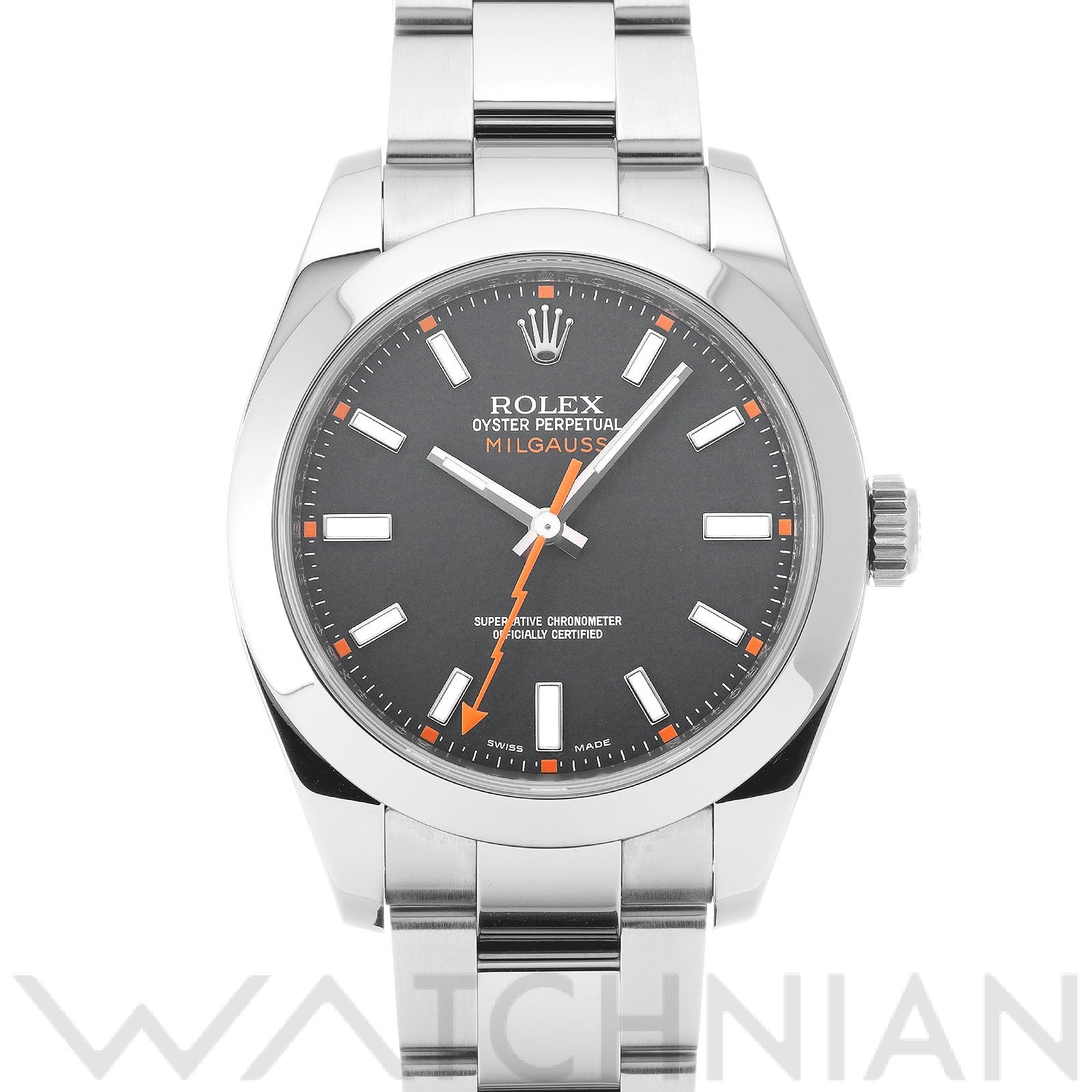 ミルガウス 116400 V番(2009年頃製造) ブラック ロレックス ROLEX メンズ 【中古】
