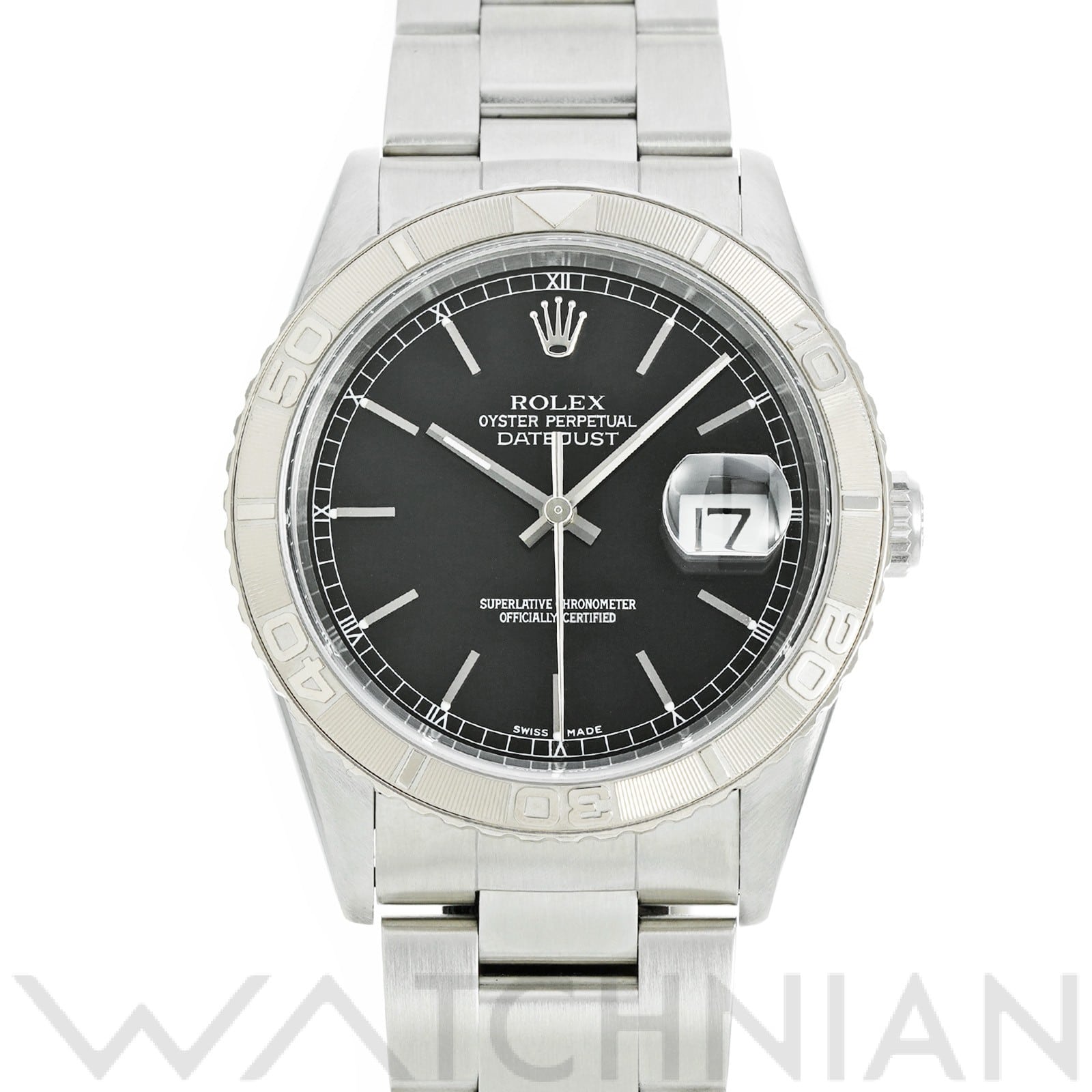 ロレックス デイトジャスト 36 サンダーバード 16264 ブラック メンズ 時計 【中古】【wristwatch】