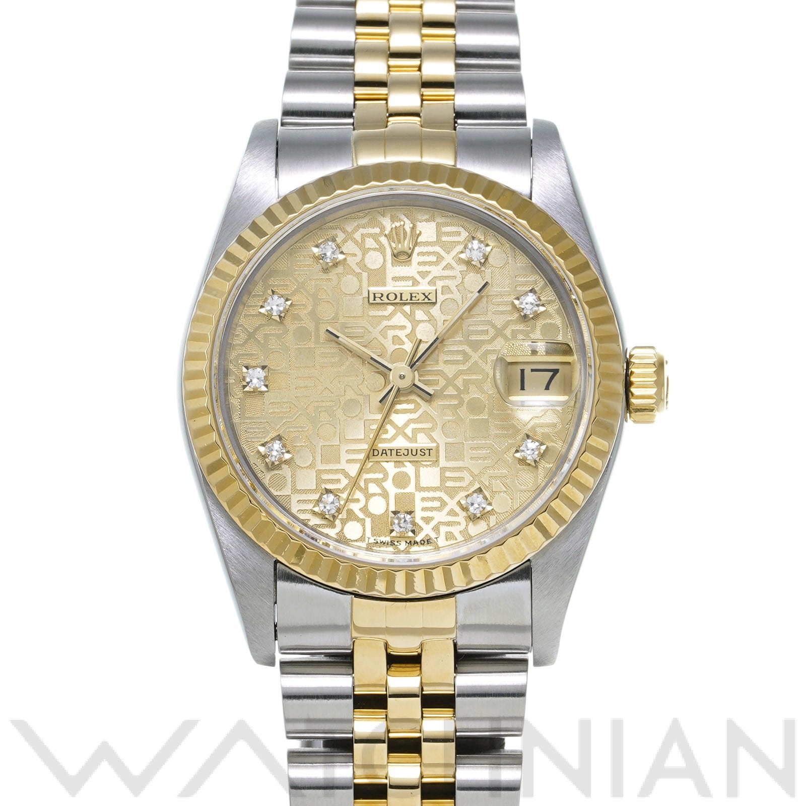 デイトジャスト 31 68273G S番(1994年頃製造) シャンパンコンピュータ/ダイヤモンド ロレックス ROLEX ユニセックス 【中古】