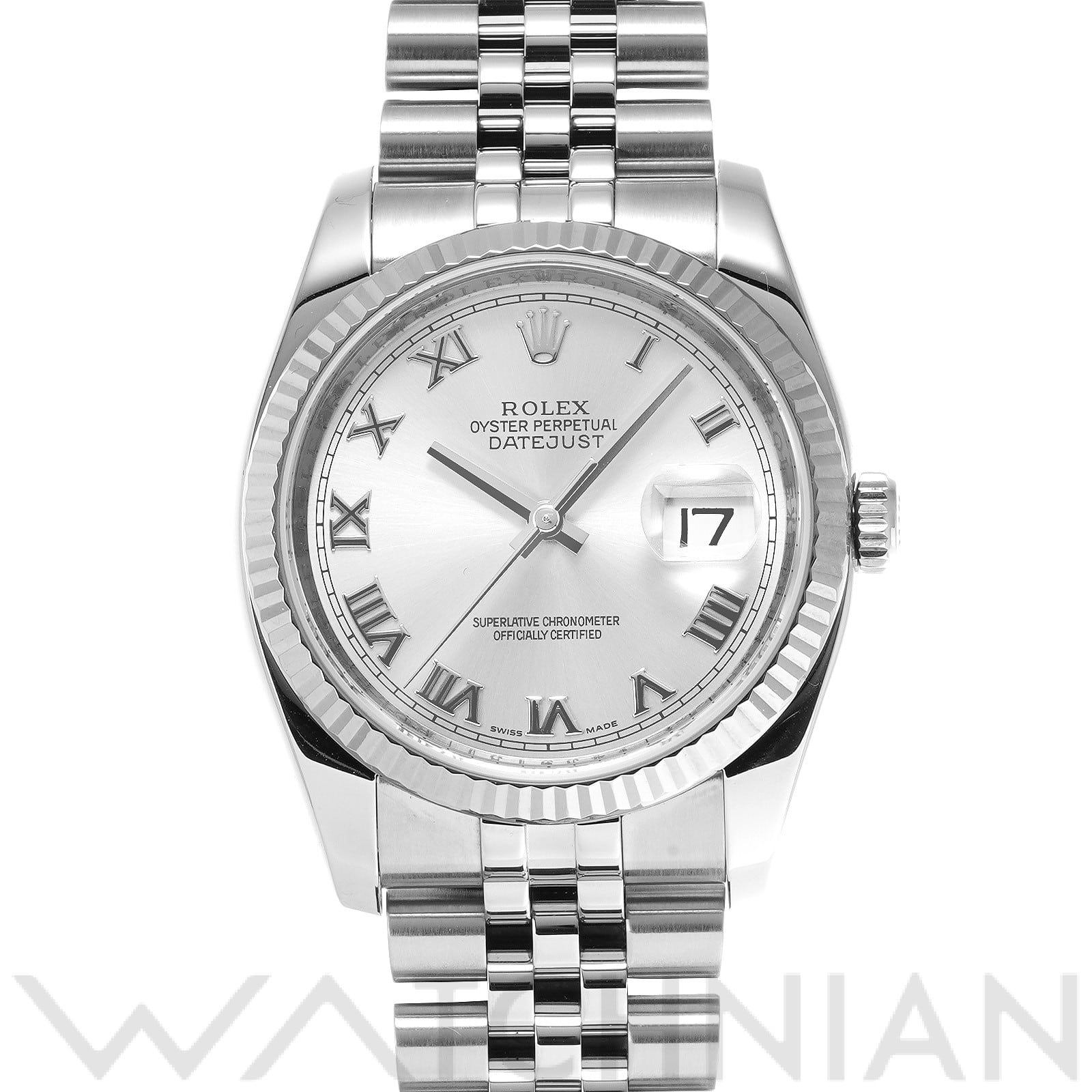 ロレックス デイトジャスト 36 116234 グレー メンズ 時計 【中古】【wristwatch】