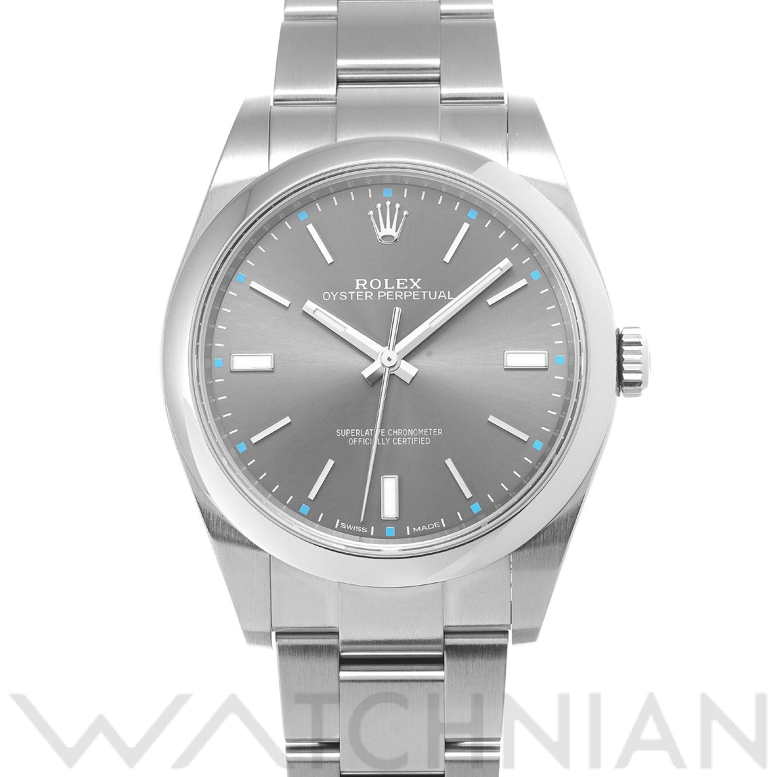 オイスターパーペチュアル 39 114300 ランダムシリアル ダークロジウム ロレックス ROLEX メンズ 【中古】