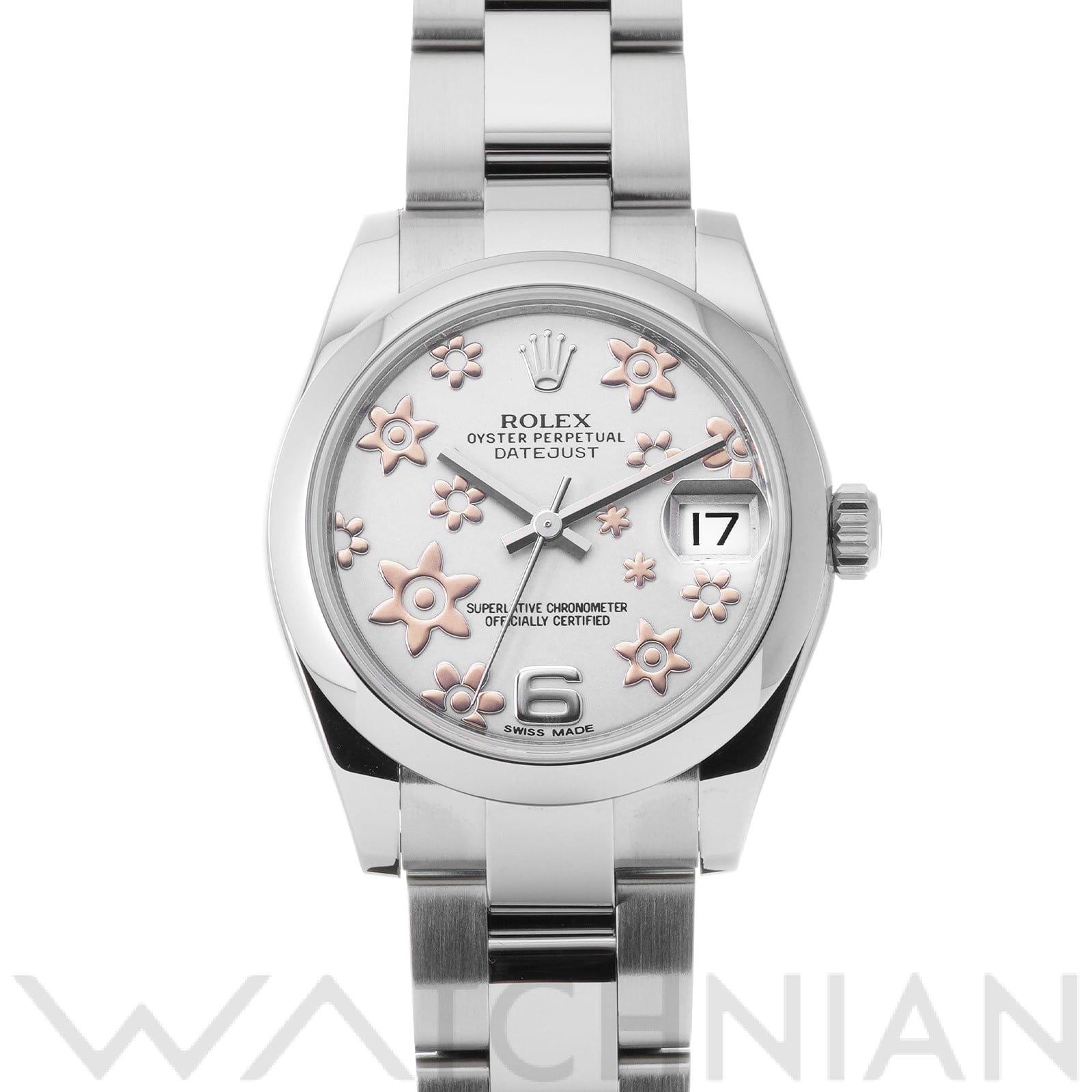ロレックス デイトジャスト 31 178240 シルバーフラワー ユニセックス 時計 【中古】【wristwatch】