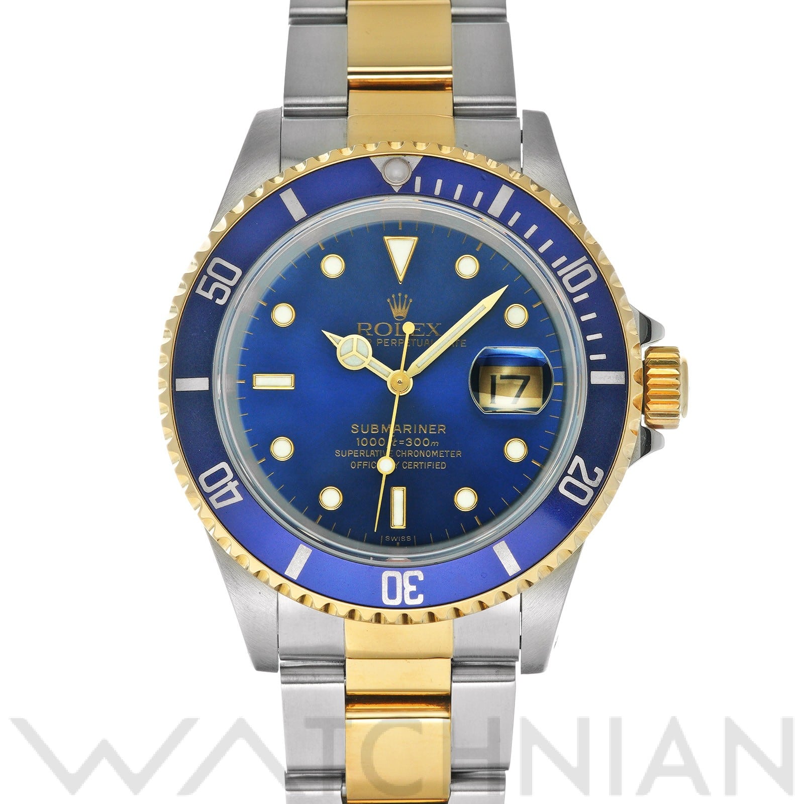 サブマリーナ デイト 16613 A番(1999年頃製造) ブルー ロレックス ROLEX メンズ 【中古】