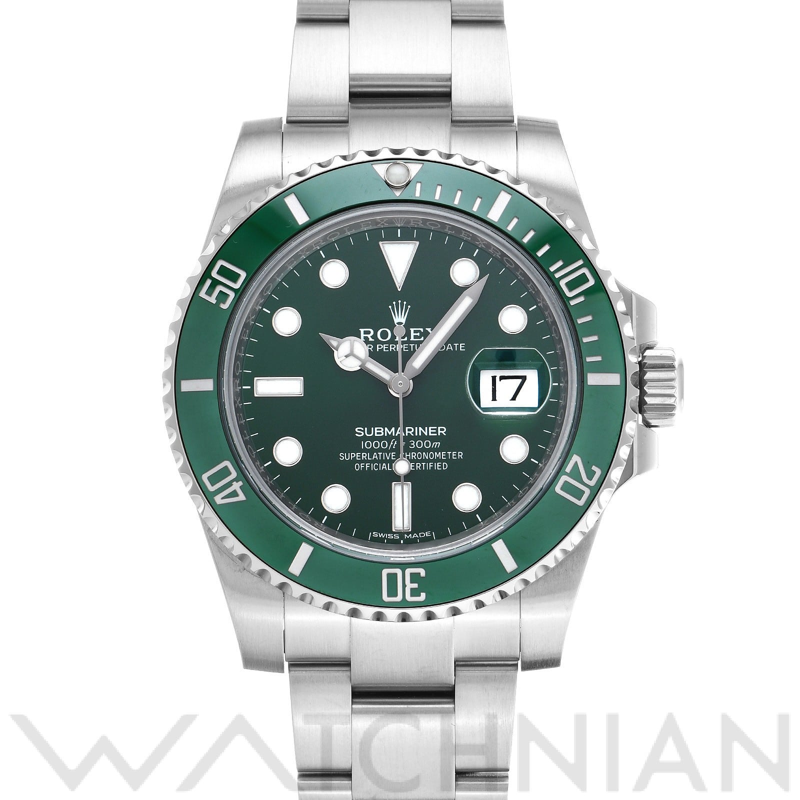 ロレックス サブマリーナ デイト 116610LV グリーン メンズ 時計 【中古】【wristwatch】