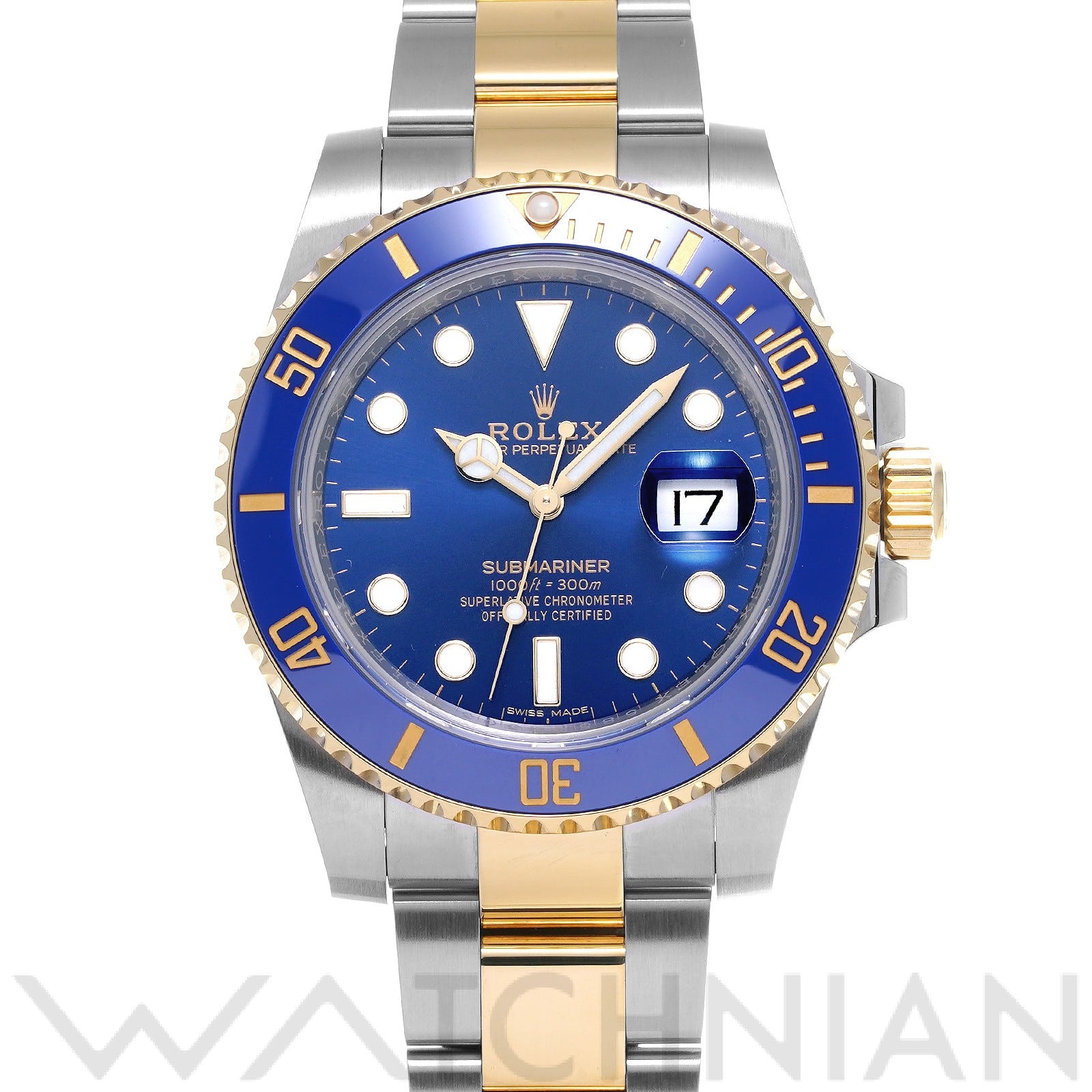 サブマリーナ デイト 116613LB ランダムシリアル ブルー ロレックス ROLEX メンズ 【中古】