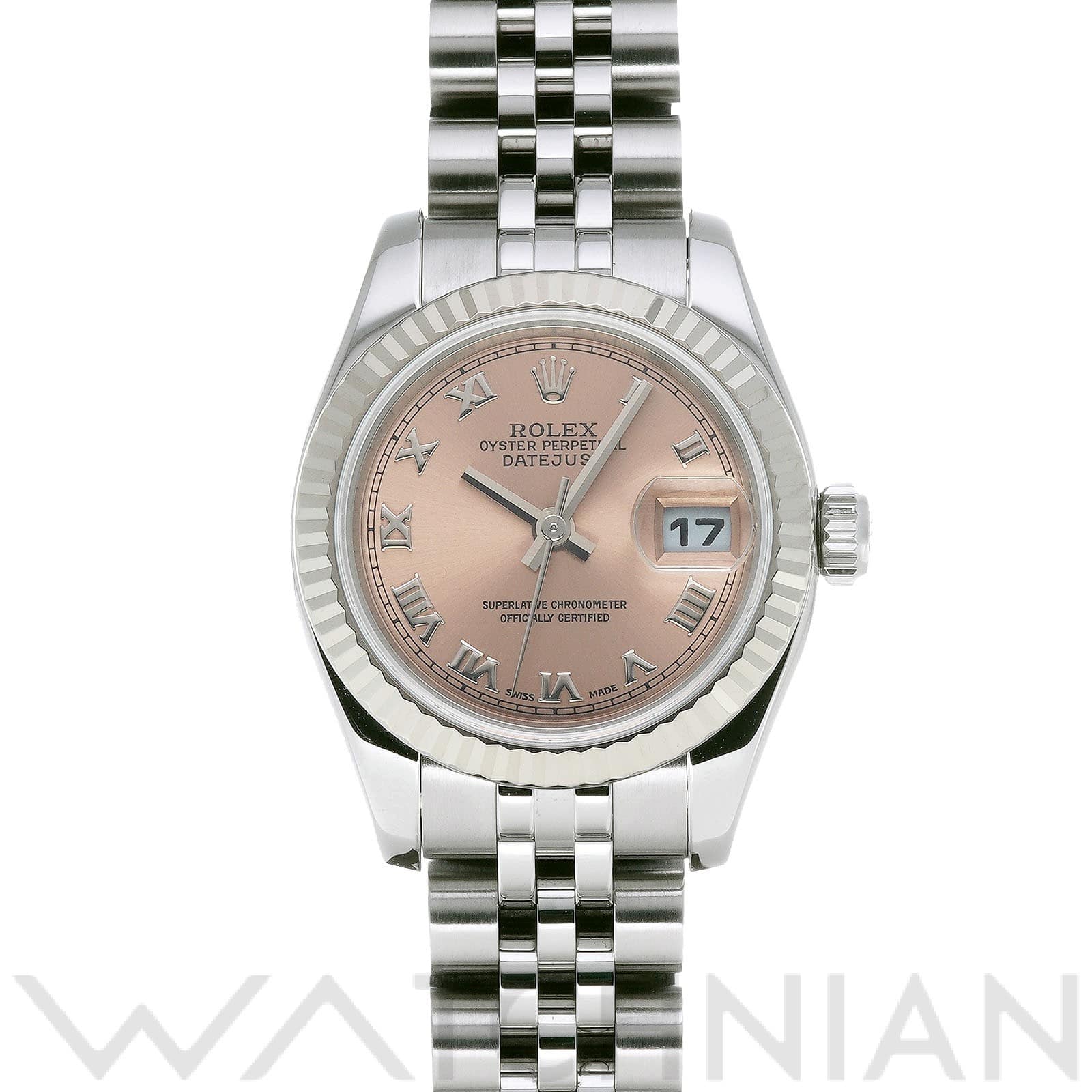 ロレックス デイトジャスト 26 179174 ピンク レディース 時計 【中古】【wristwatch】