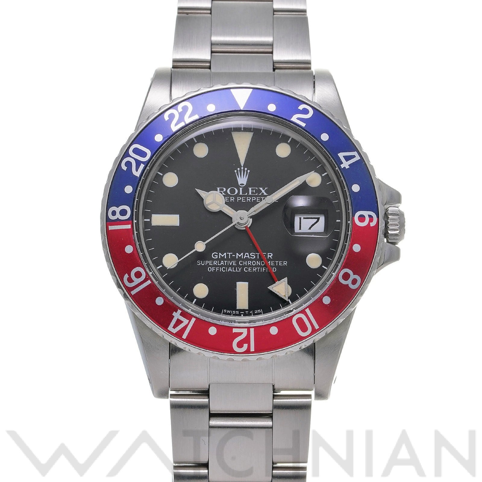 GMTマスター 16750 72番台(1981年頃製造) ブラック ロレックス ROLEX メンズ 【中古】