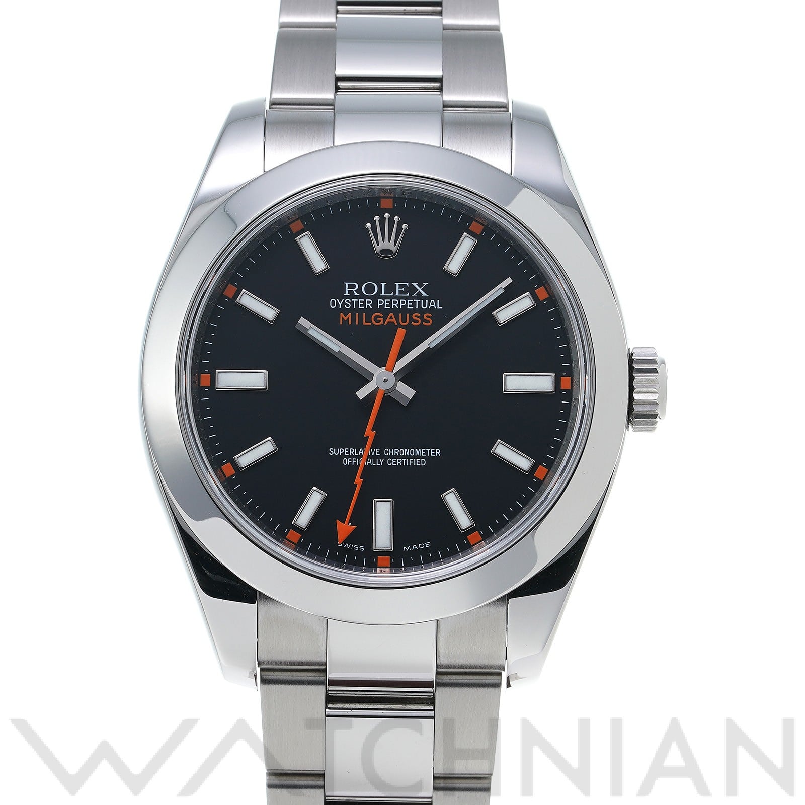 ミルガウス 116400 V番(2009年頃製造) ブラック ロレックス ROLEX メンズ 【中古】