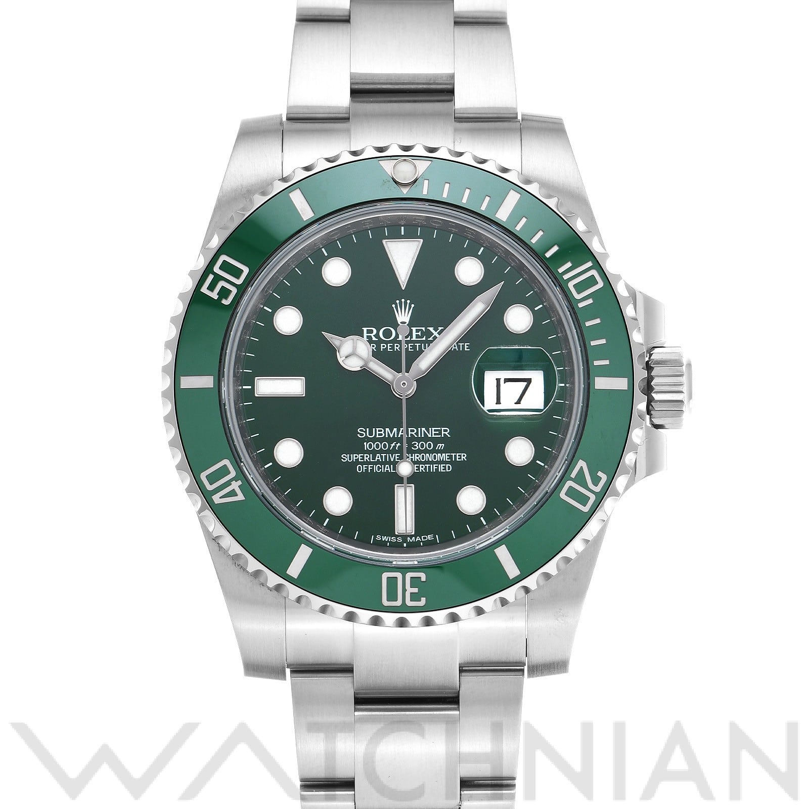 ロレックス サブマリーナ デイト 116610LV グリーン メンズ 時計 【中古】【wristwatch】