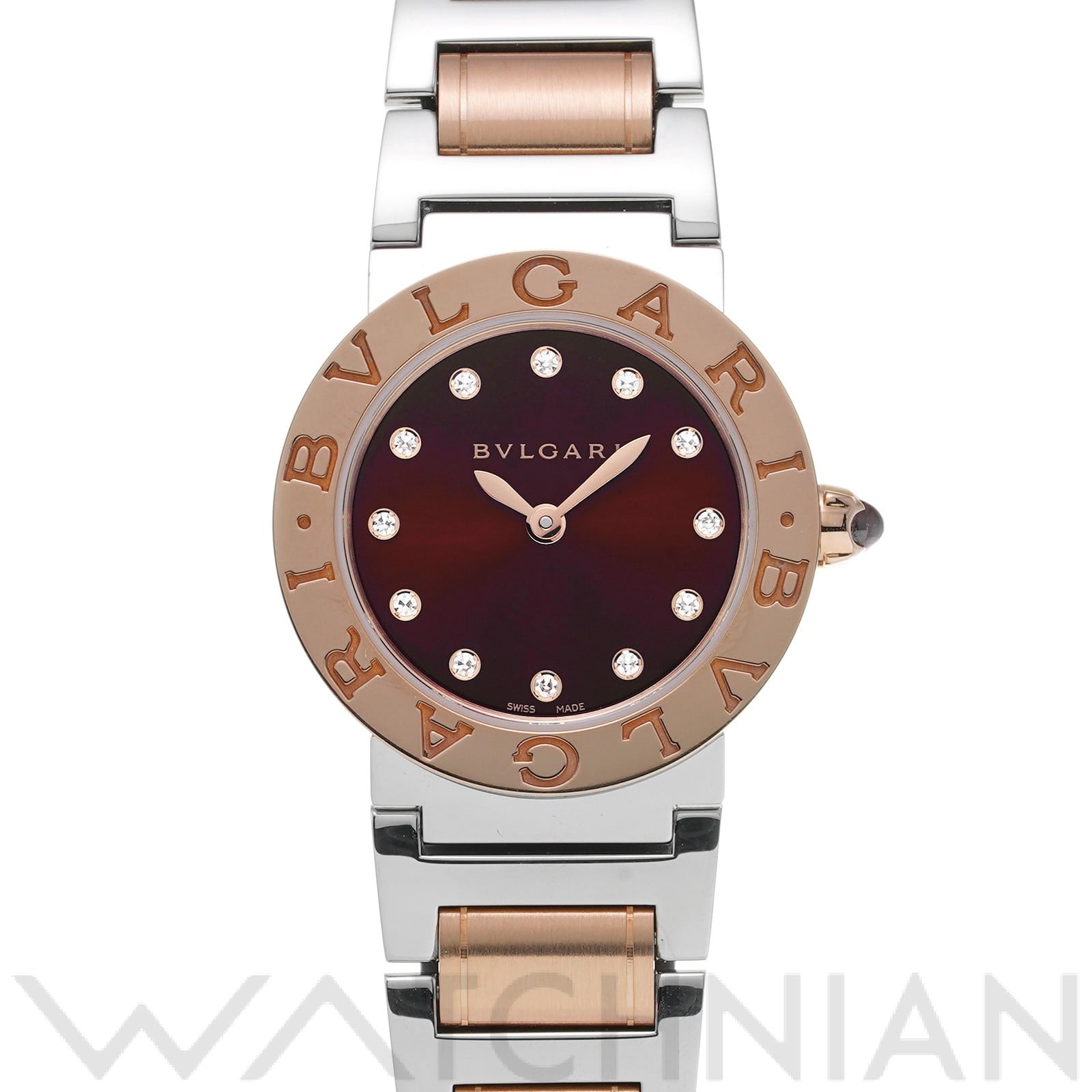 ブルガリ / BVLGARI ブルガリブルガリ26 BBLP26SG ブラウン/ダイヤモンド レディース 時計 【中古】【wristwatch】