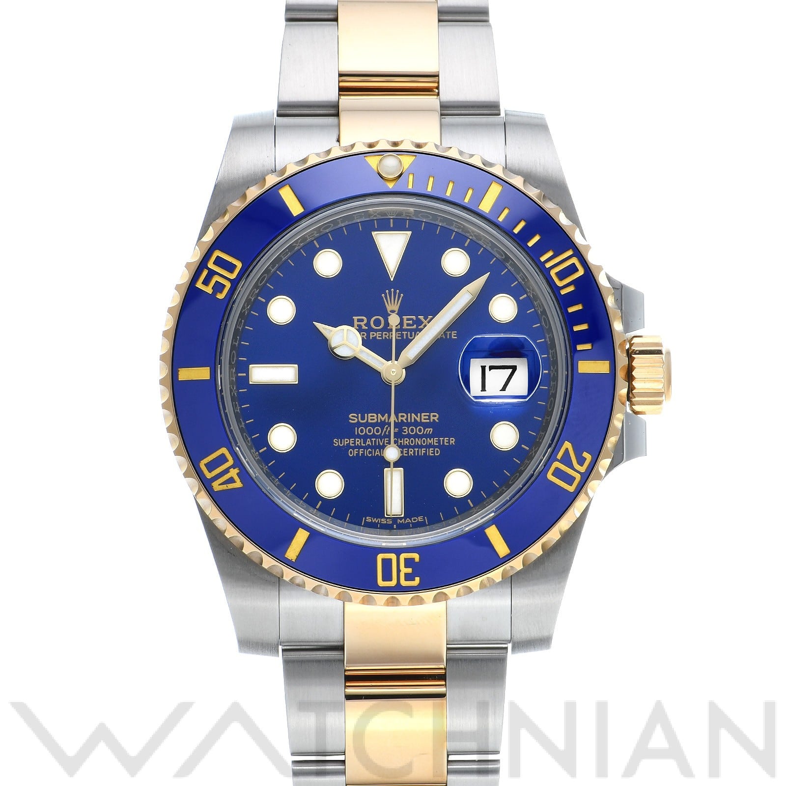 サブマリーナ デイト 116613LB ランダムシリアル ブルー ロレックス ROLEX メンズ 【中古】