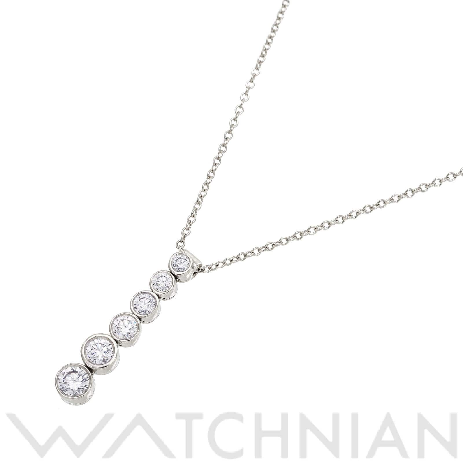 ティファニー ジャズ グラジュエイテッド ペンダント ネックレス Pt950プラチナ/ダイヤモンド レディース ジュエリー 【中古】【jewelry】