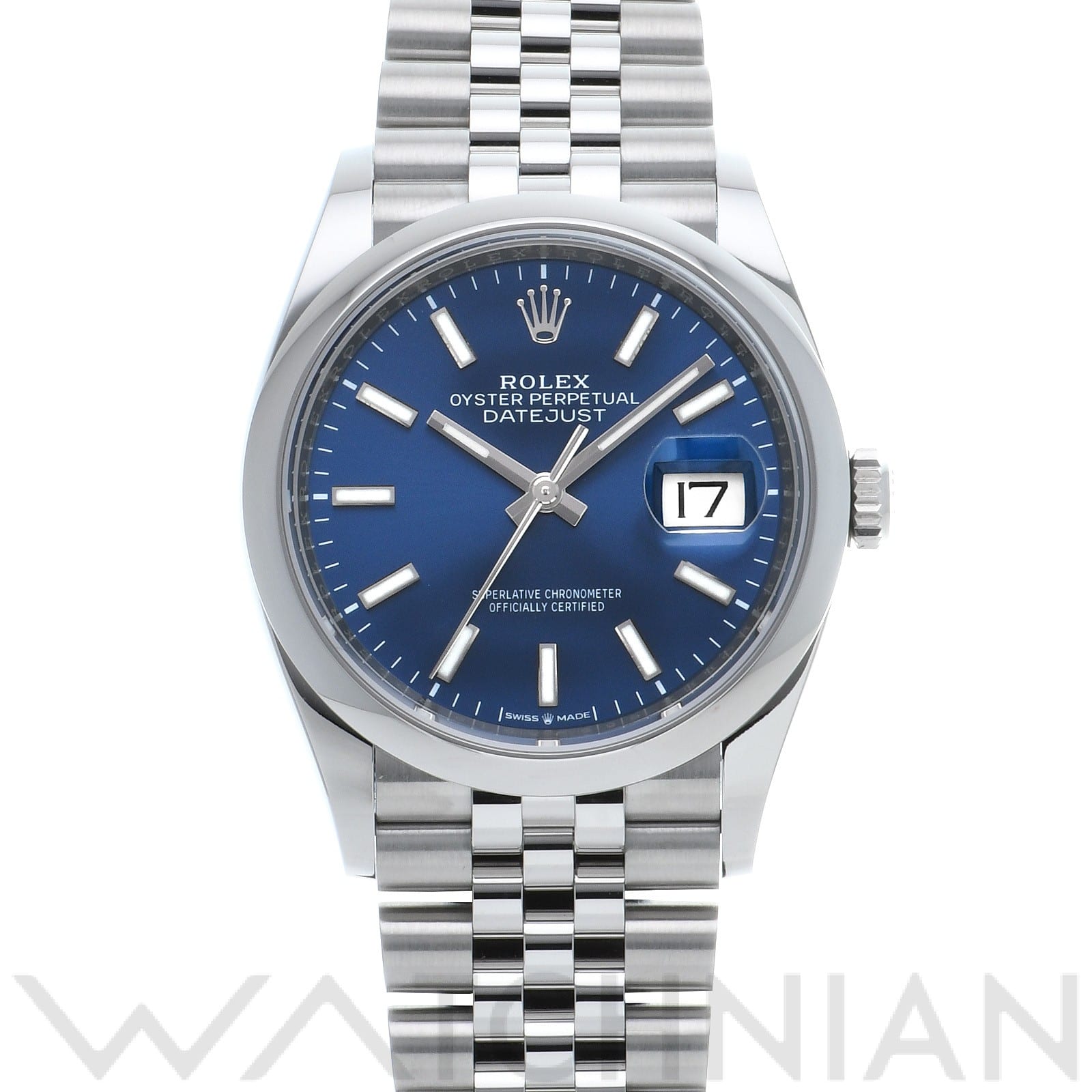 ロレックス デイトジャスト 36 126200 ブライトブルー メンズ 時計 【中古】【wristwatch】