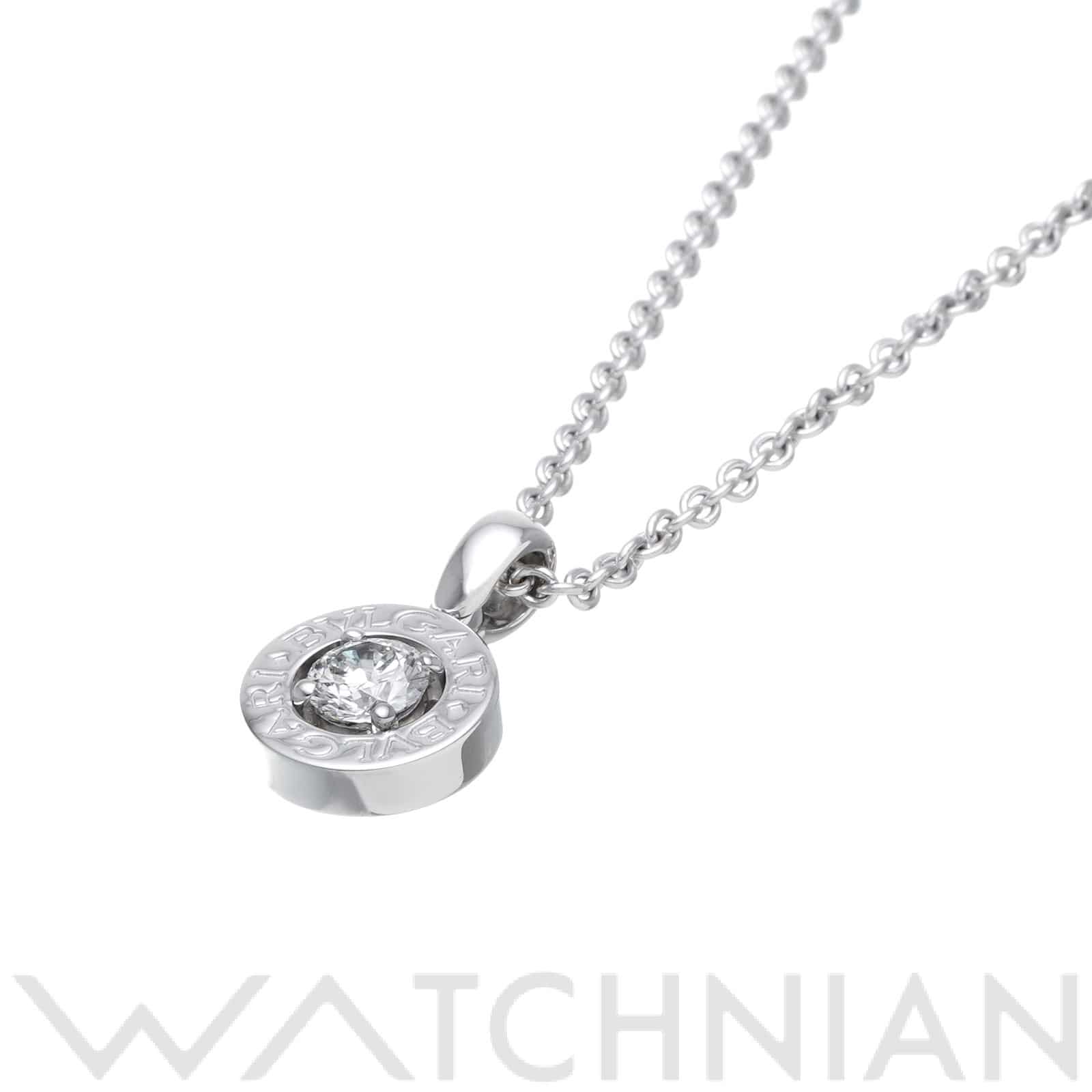 ブルガリ ブルガリブルガリ ペンダント ネックレス K18ホワイトゴールド WG/ダイヤモンド レディース ジュエリー 【中古】【jewelry】