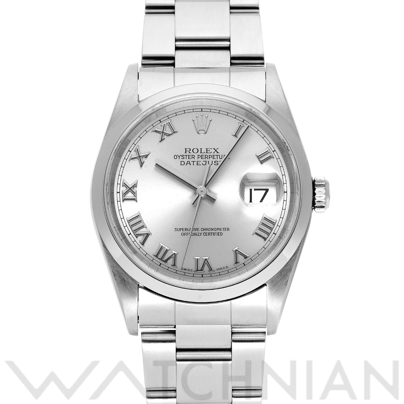 ロレックス デイトジャスト 36 16200 グレー メンズ 時計 【中古】【wristwatch】