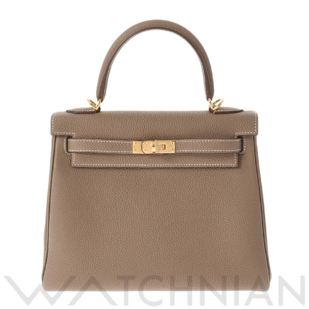 ケリー 25 内縫い 2WAY エトゥープ/ゴールド金具 トゴ HERMES エルメス レディース 【新品】