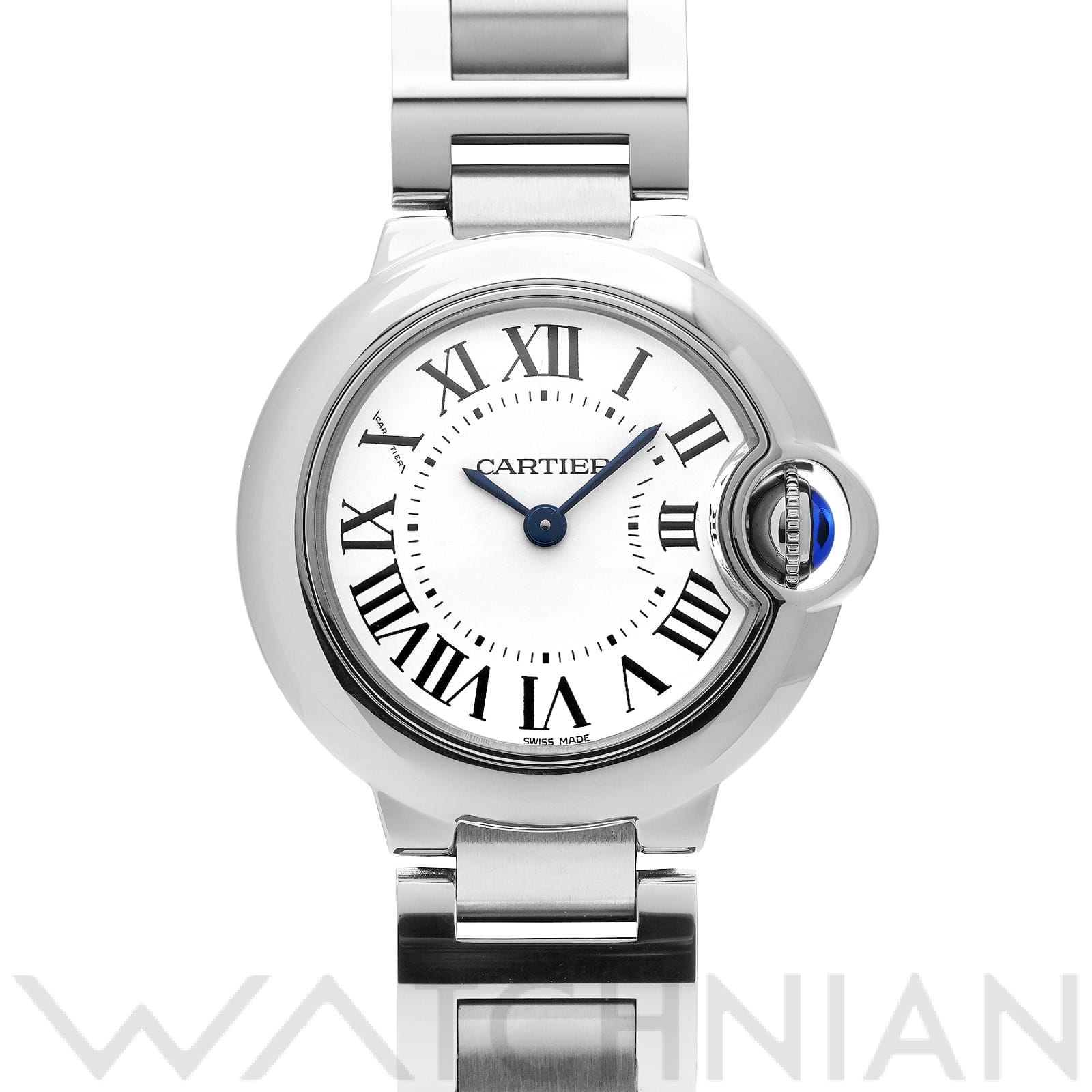 カルティエ / CARTIER バロンブルー SM 28ミリ W69010Z4 シルバー レディース 時計 【中古】【wristwatch】