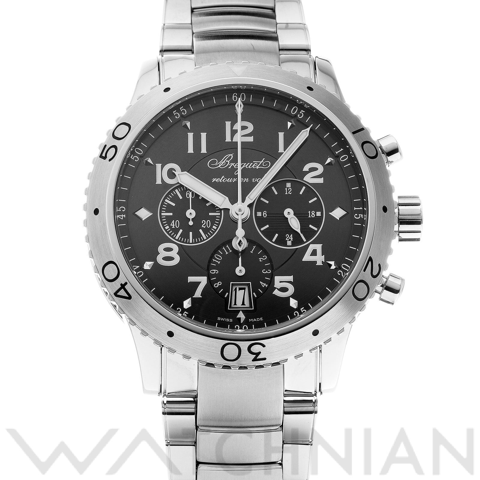 ブレゲ / Breguet トランスアトランティック タイプXXI 3810ST/92/SZ9 グレー メンズ 時計 【中古】【wristwatch】