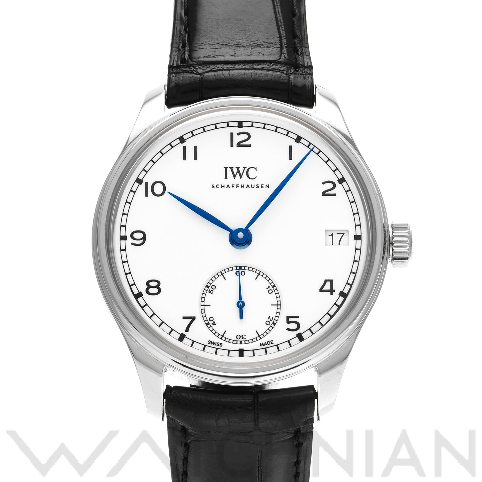 ポルトギーゼ ハンドワインド 8デイズ 150 イヤーズ IW510212 ホワイトラッカー インターナショナルウォッチカンパニー IWC メンズ 【中古】