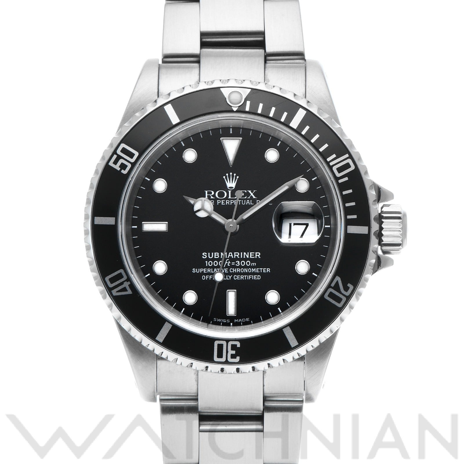 サブマリーナ デイト 16610 P番(2000年頃製造) ブラック ロレックス ROLEX メンズ 【中古】