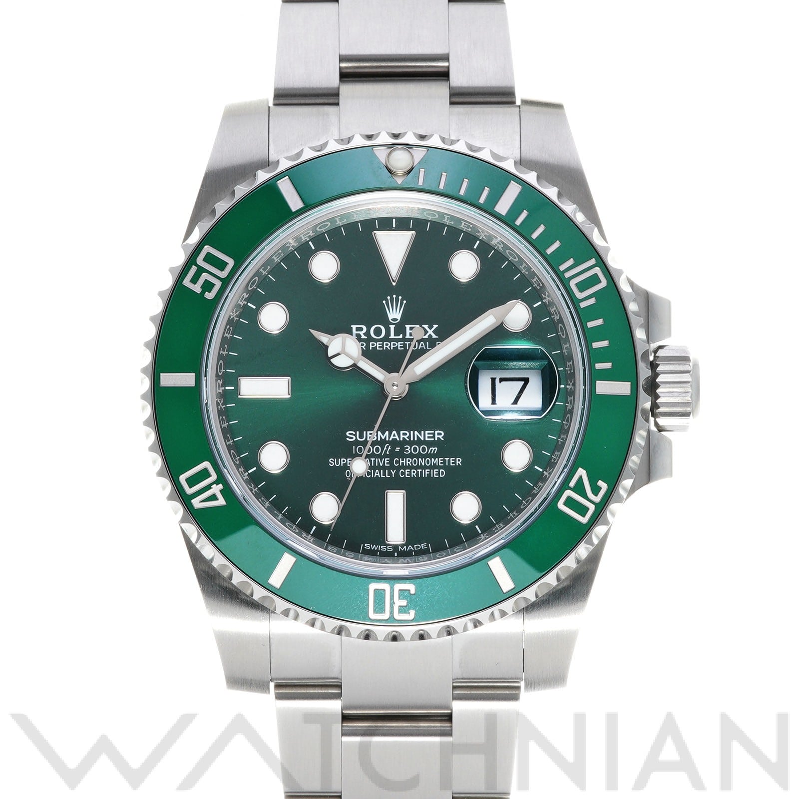 ロレックス サブマリーナ デイト 116610LV グリーン メンズ 時計 【中古】【wristwatch】