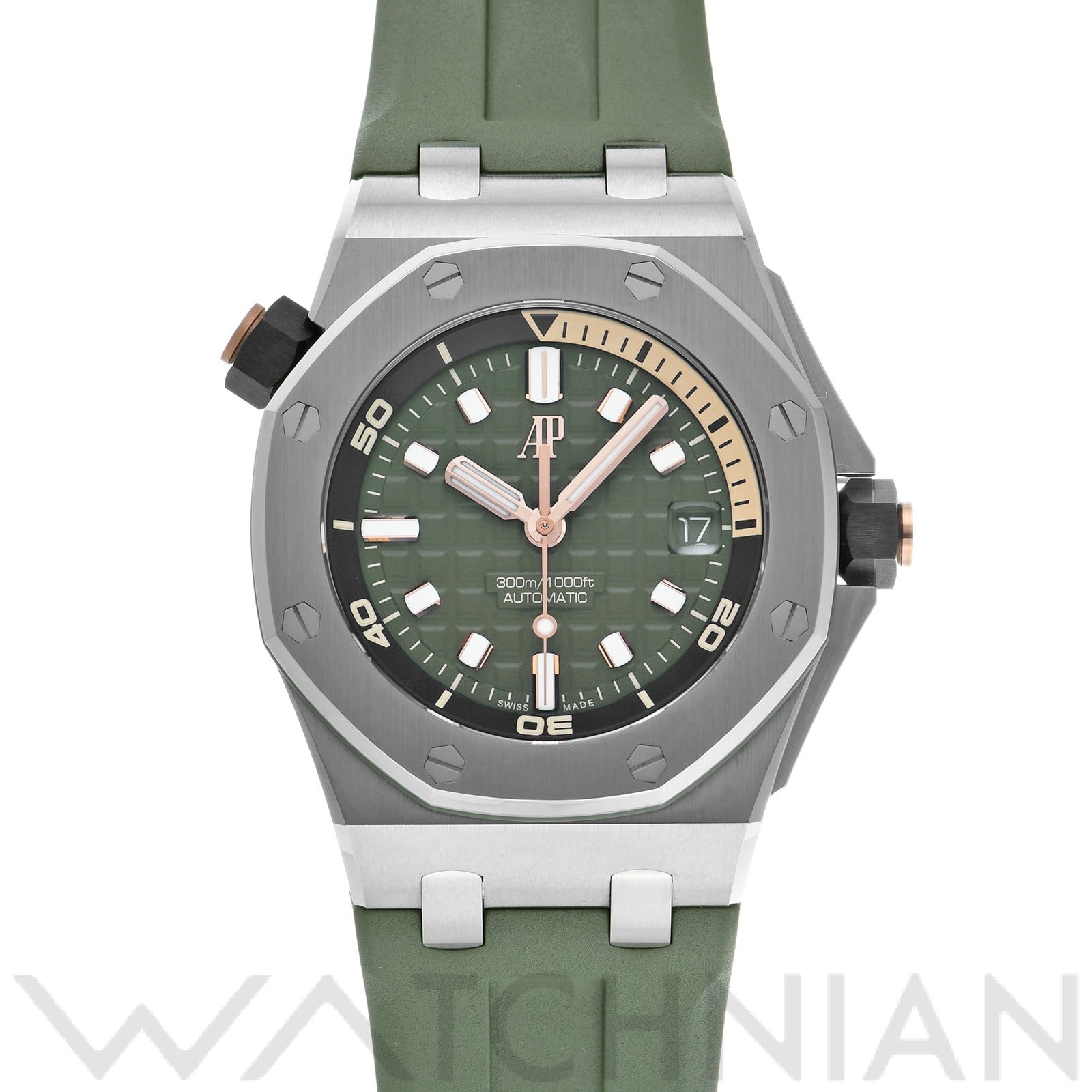 オーデマ ピゲ ロイヤルオーク オフショア ダイバー 15720ST.OO.A052CA.01 カーキグリーン メンズ 時計 【中古】【wristwatch】