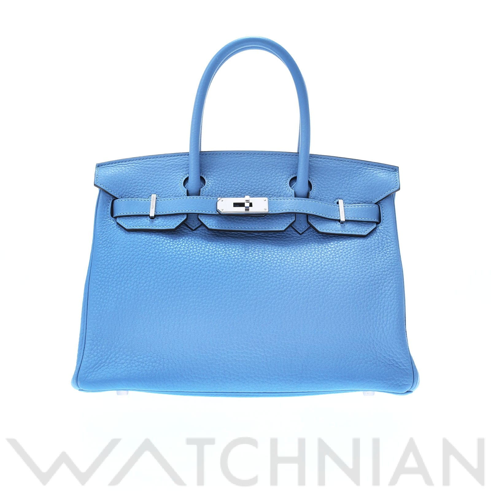 バーキン 30 ブルーパラダイス/パラジウム金具 トリヨンクレマンス HERMES エルメス レディース 【中古】