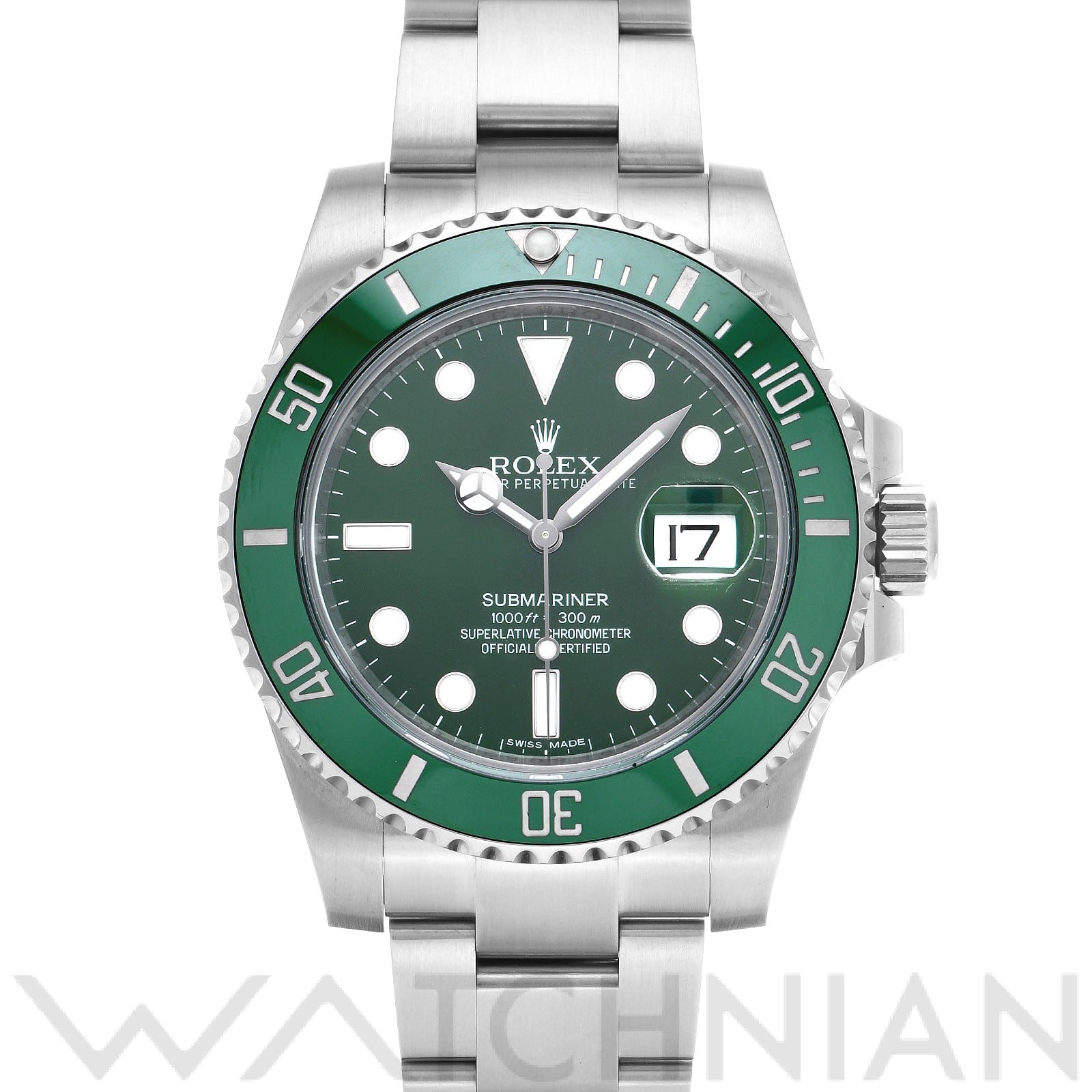 ロレックス サブマリーナ デイト 116610LV グリーン メンズ 時計 【中古】【wristwatch】