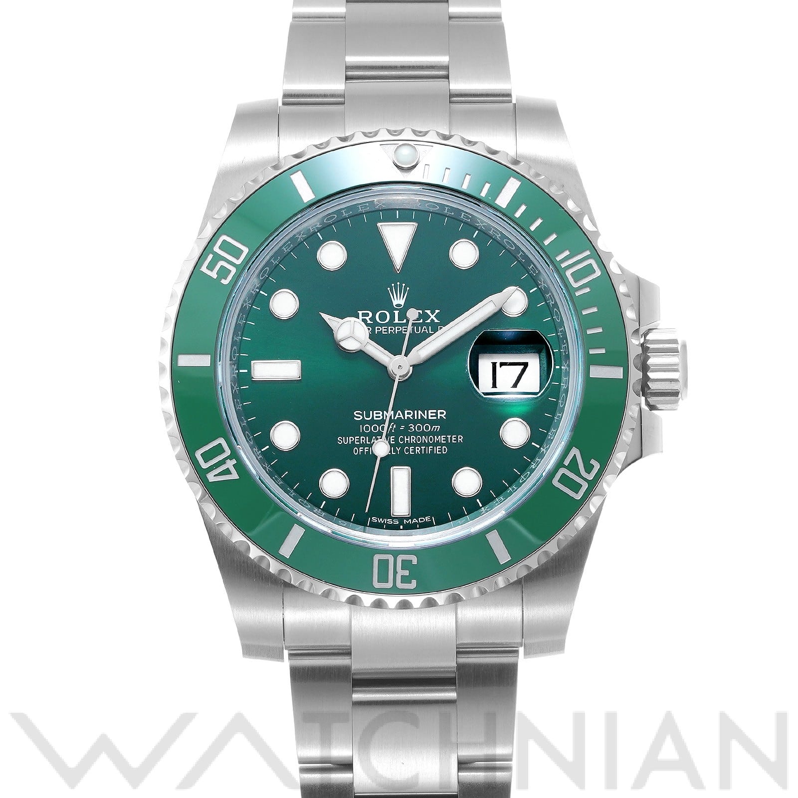 ロレックス サブマリーナ デイト 116610LV グリーン メンズ 時計 【中古】【wristwatch】