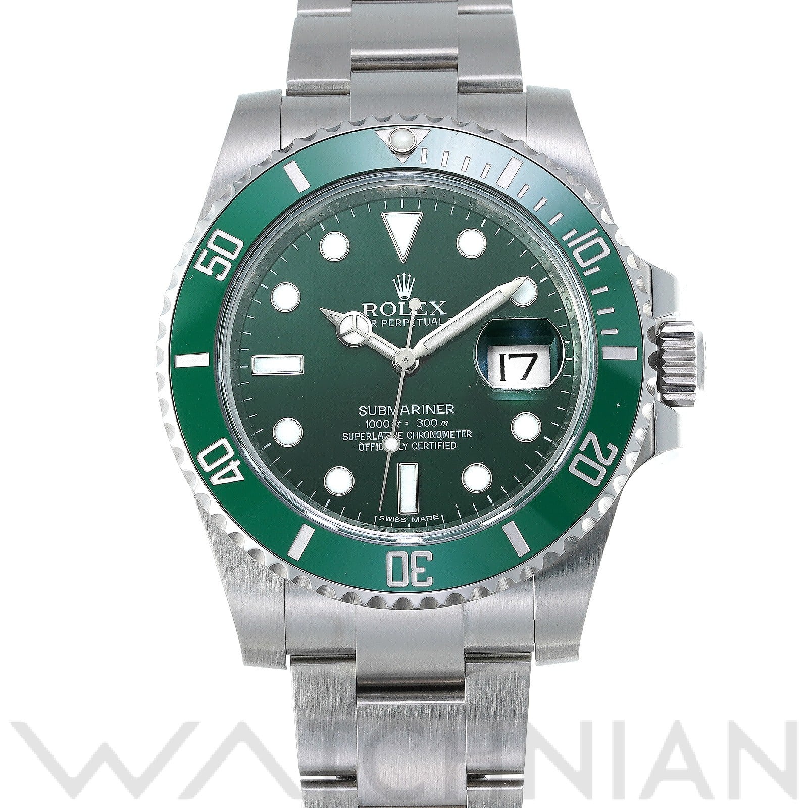 ロレックス サブマリーナ デイト 116610LV グリーン メンズ 時計 【中古】【wristwatch】