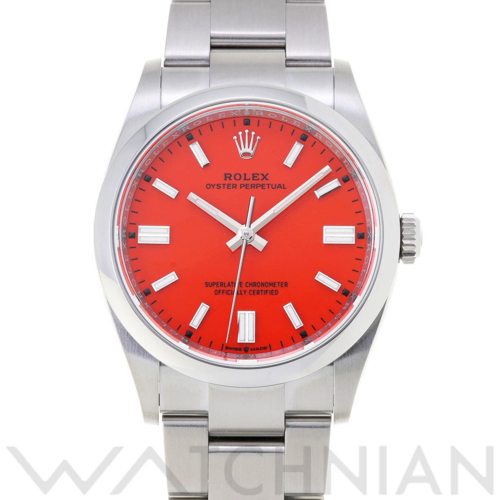 ロレックス オイスターパーペチュアル 36 126000 コーラルレッド メンズ 時計 【中古】【wristwatch】