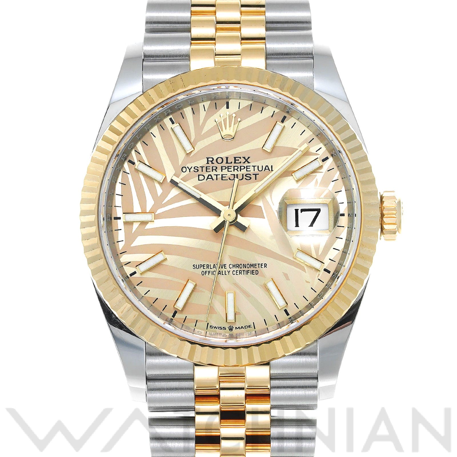 ロレックス デイトジャスト 36 126233 ゴールデン パームモチーフ メンズ 時計 【中古】【wristwatch】