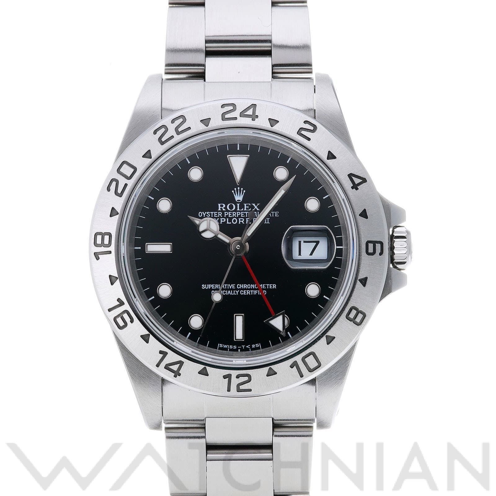 ロレックス エクスプローラーII 16570 ブラック メンズ 時計 【中古】【wristwatch】