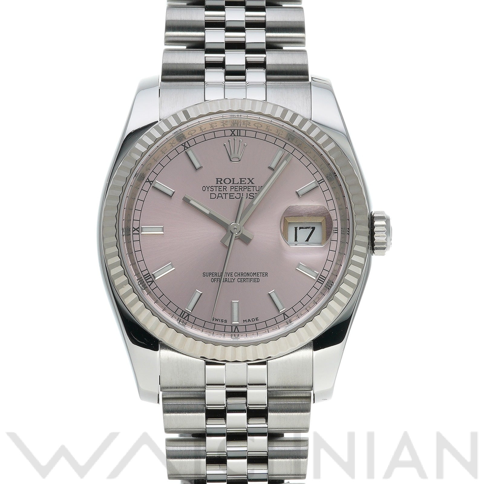 ロレックス デイトジャスト 36 116234 ピンク メンズ 時計 【中古】【wristwatch】