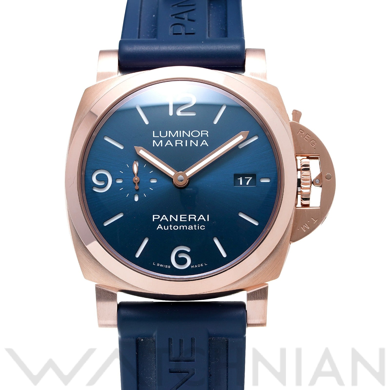 パネライ / PANERAI ルミノールマリーナ ゴールドテック PAM01112 ブルー メンズ 時計 【中古】【wristwatch】