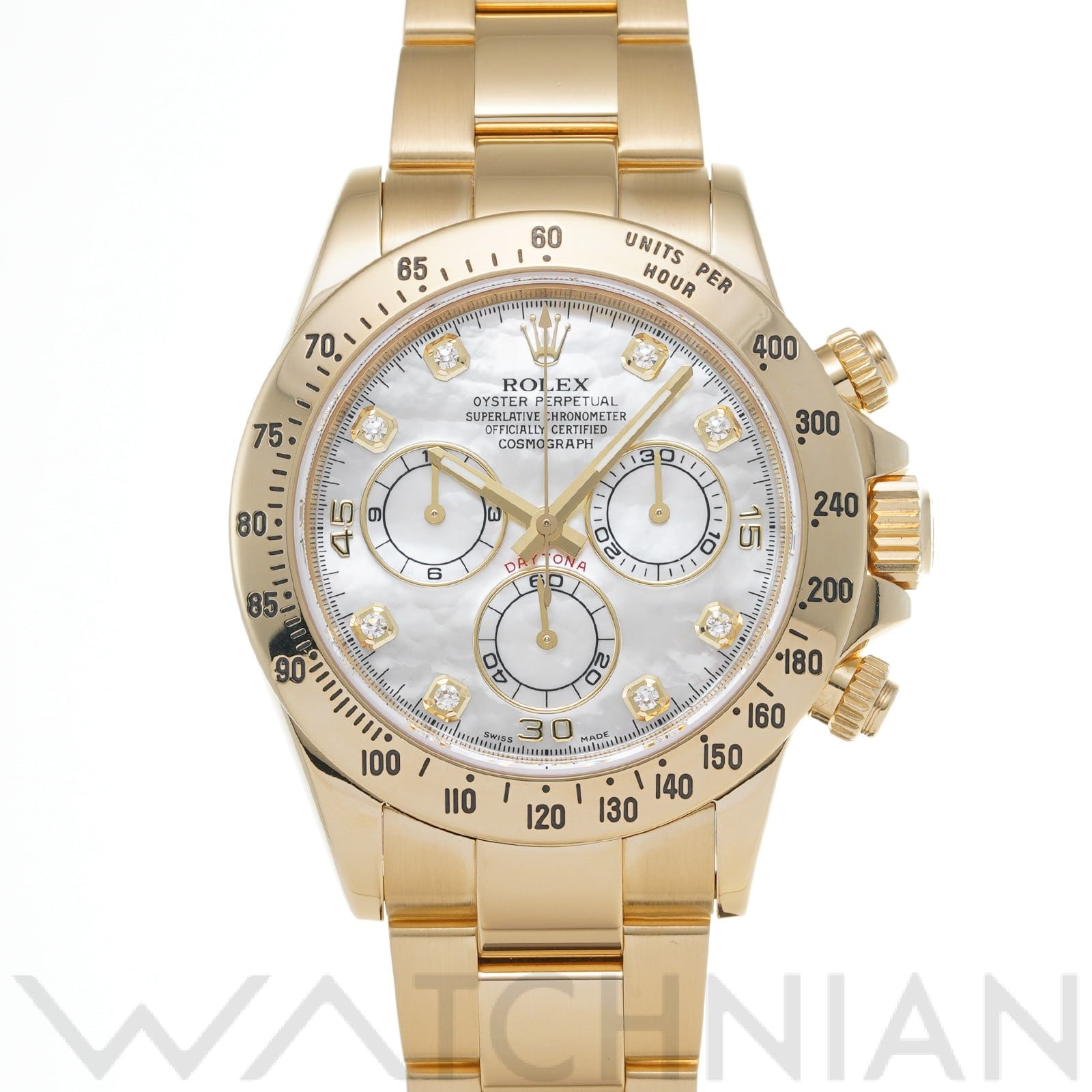 ロレックス コスモグラフ デイトナ 116528NG ホワイトシェル/ダイヤモンド メンズ 時計 【中古】【wristwatch】