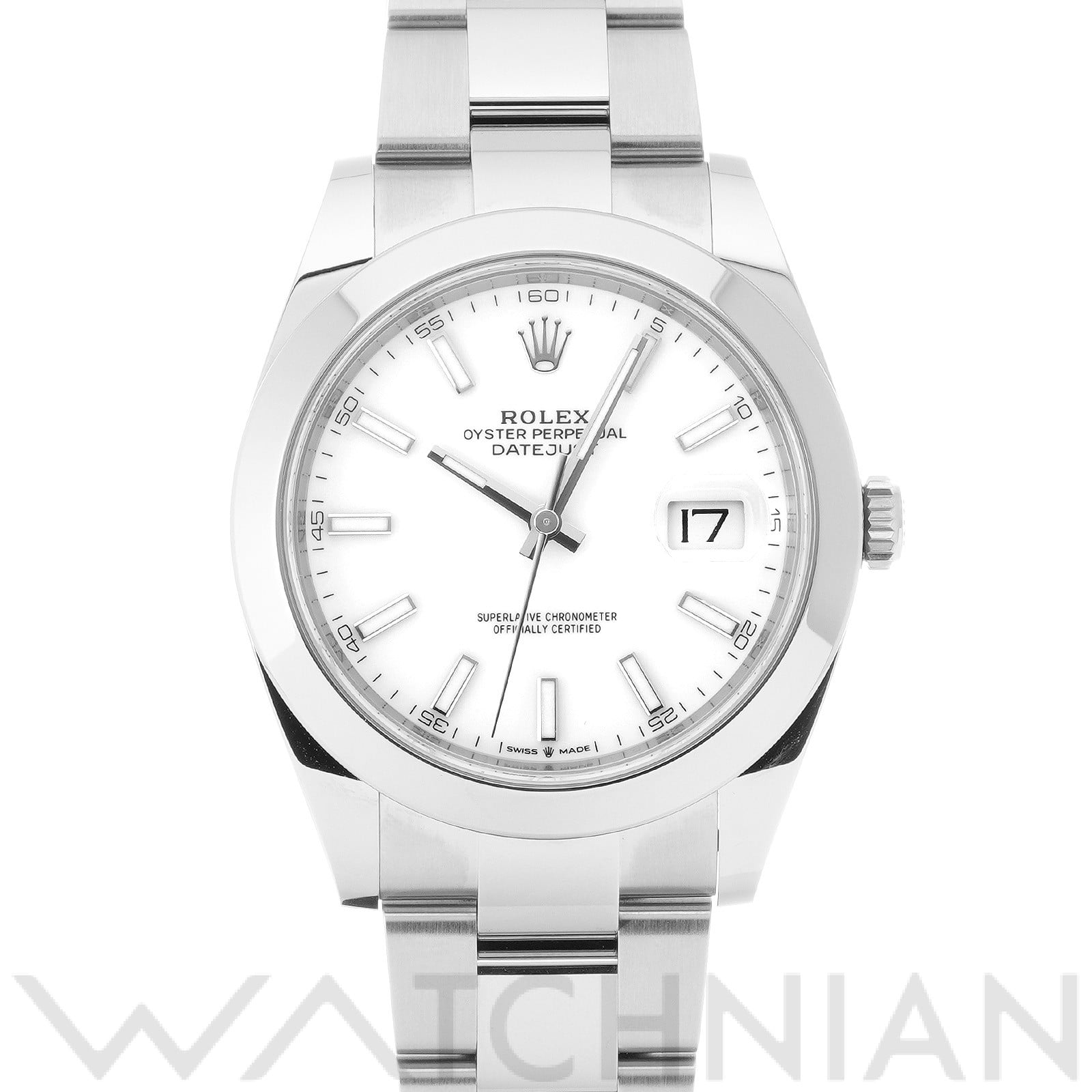 ロレックス / ROLEX デイトジャスト 41 126300 ホワイト メンズ 時計 【未使用】【wristwatch】